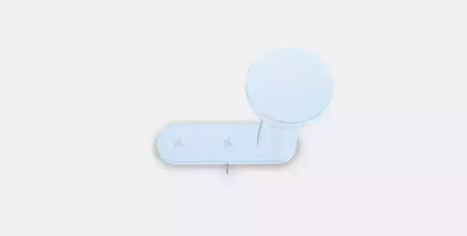 BETTORP LED mobile lamp w wireless charging Low-poly 3D model
