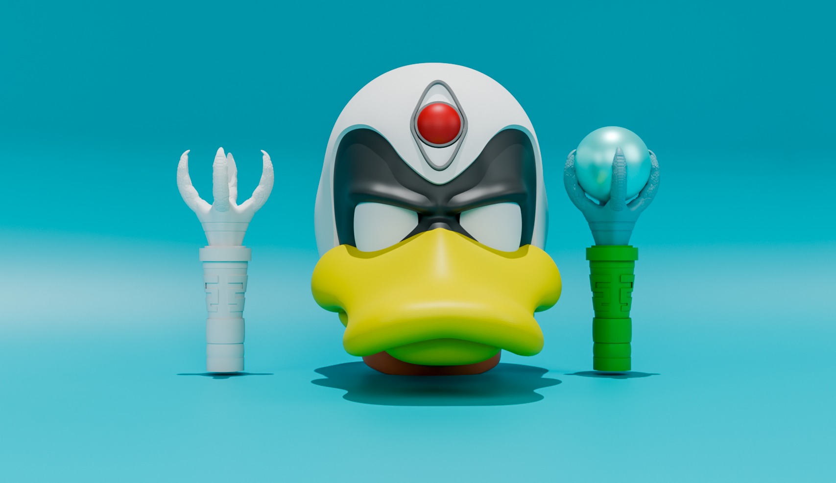 Daffy Duck The Wizzard Helmet Cosplay  3D print model_2