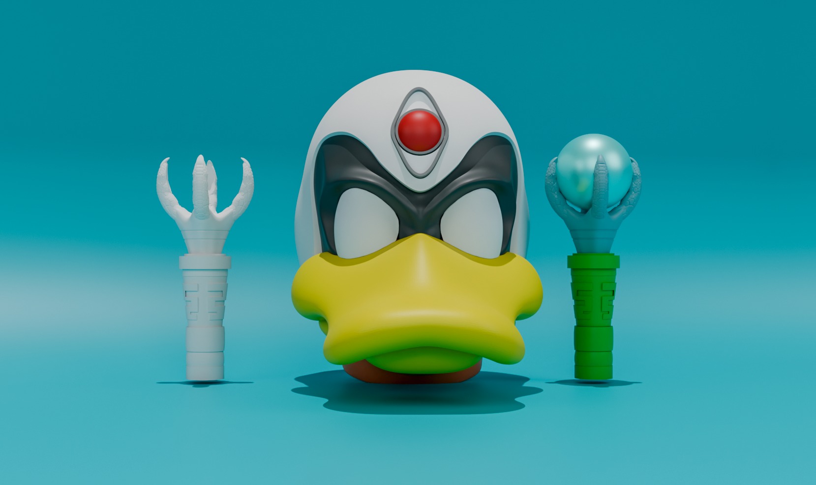 Daffy Duck The Wizzard Helmet Cosplay  3D print model_3