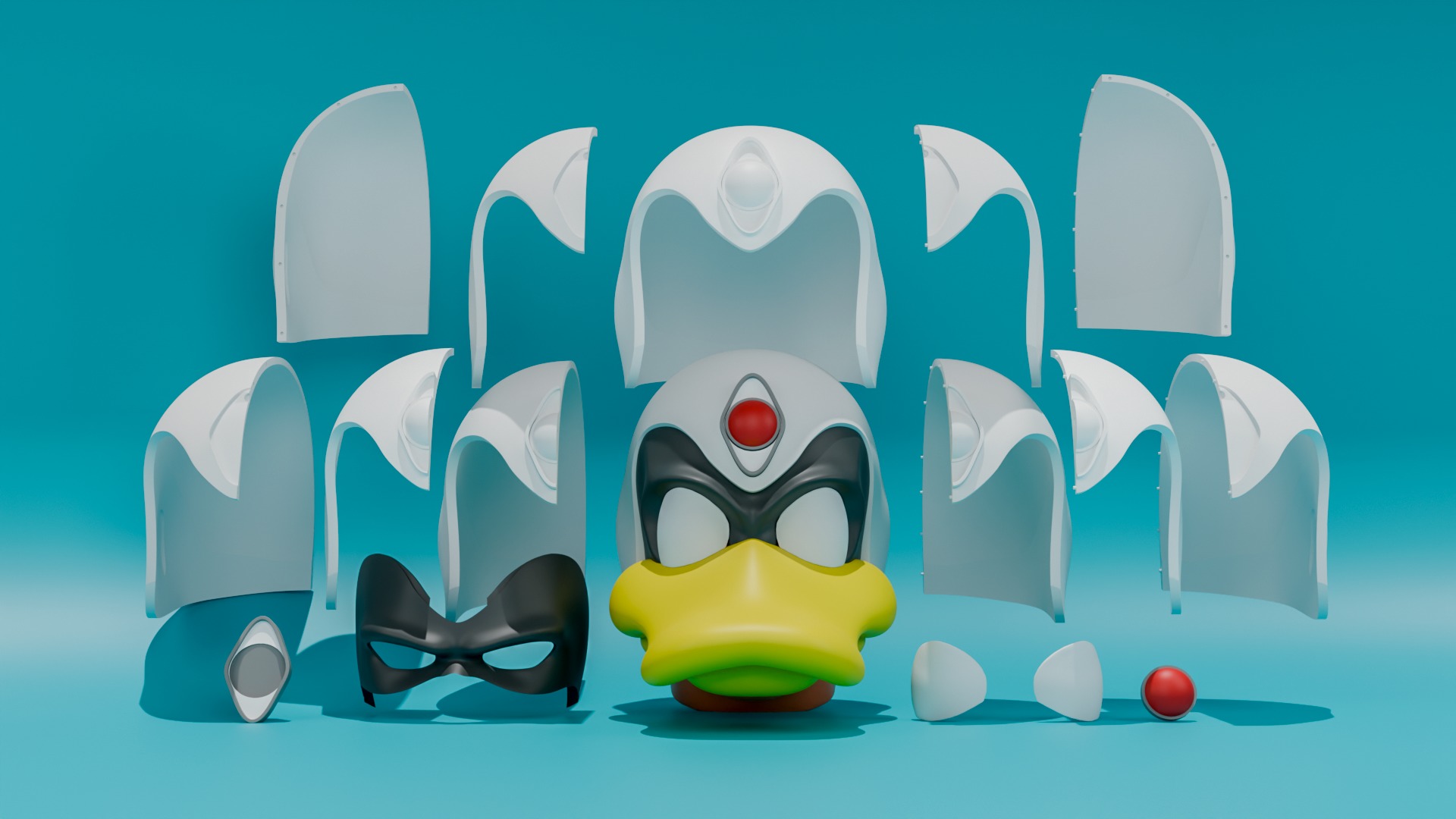 Daffy Duck The Wizzard Helmet Cosplay  3D print model_4