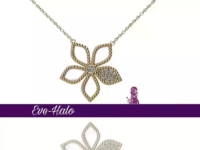 Enamel Flower Necklace N2300