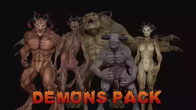 Demons pack 3D Model Collection