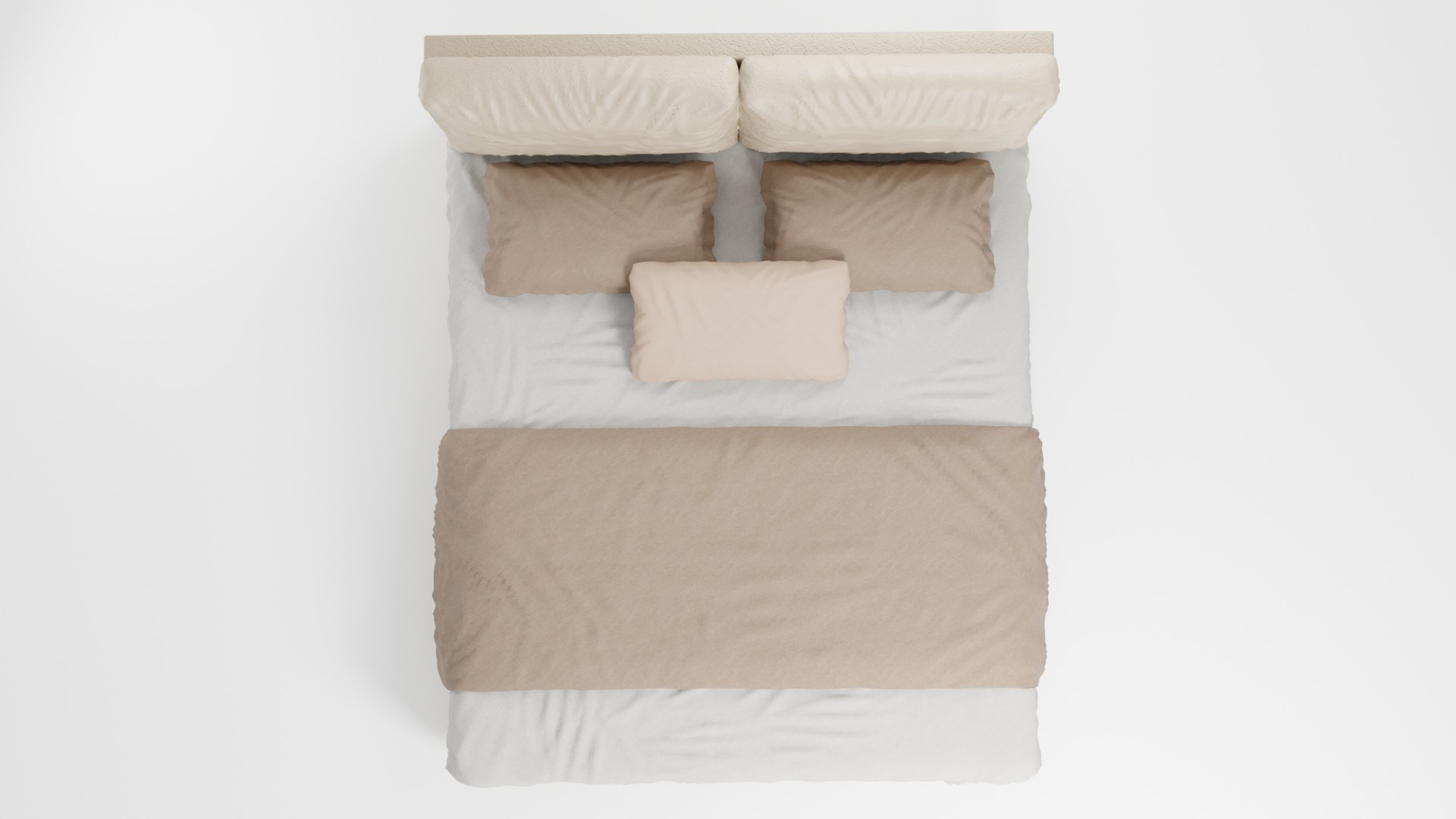 Stylish bed with modern design 3D model_5