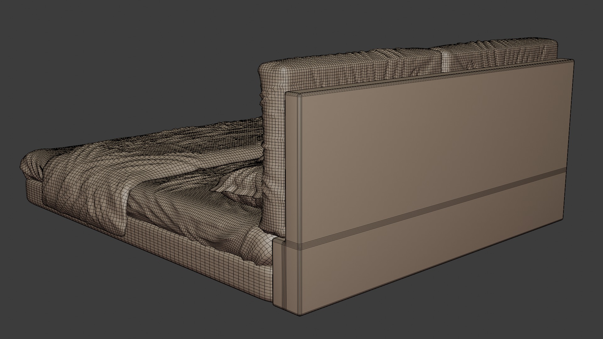 Stylish bed with modern design 3D model_7