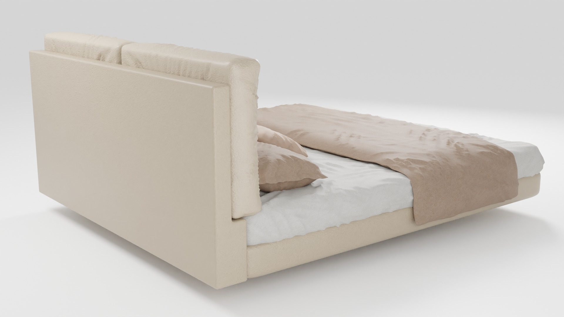 Stylish bed with modern design 3D model_2