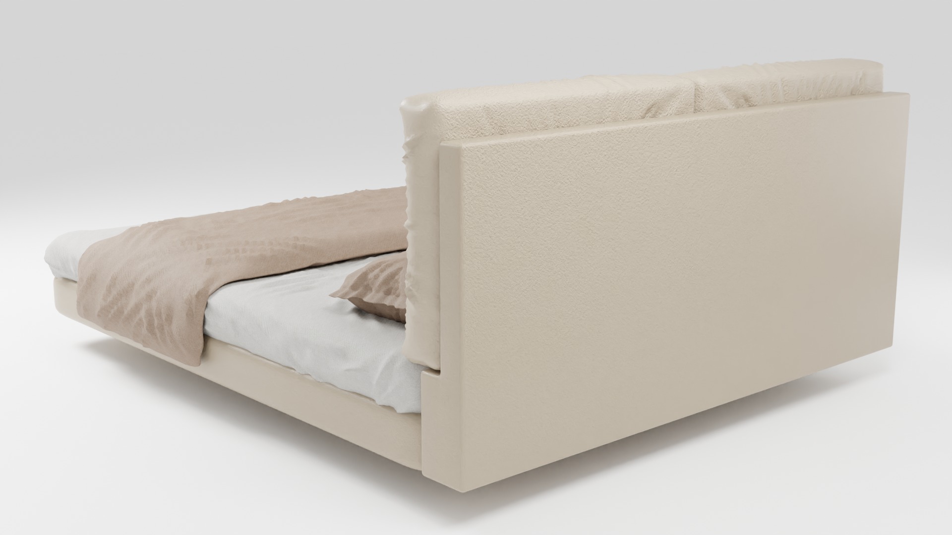 Stylish bed with modern design 3D model_3