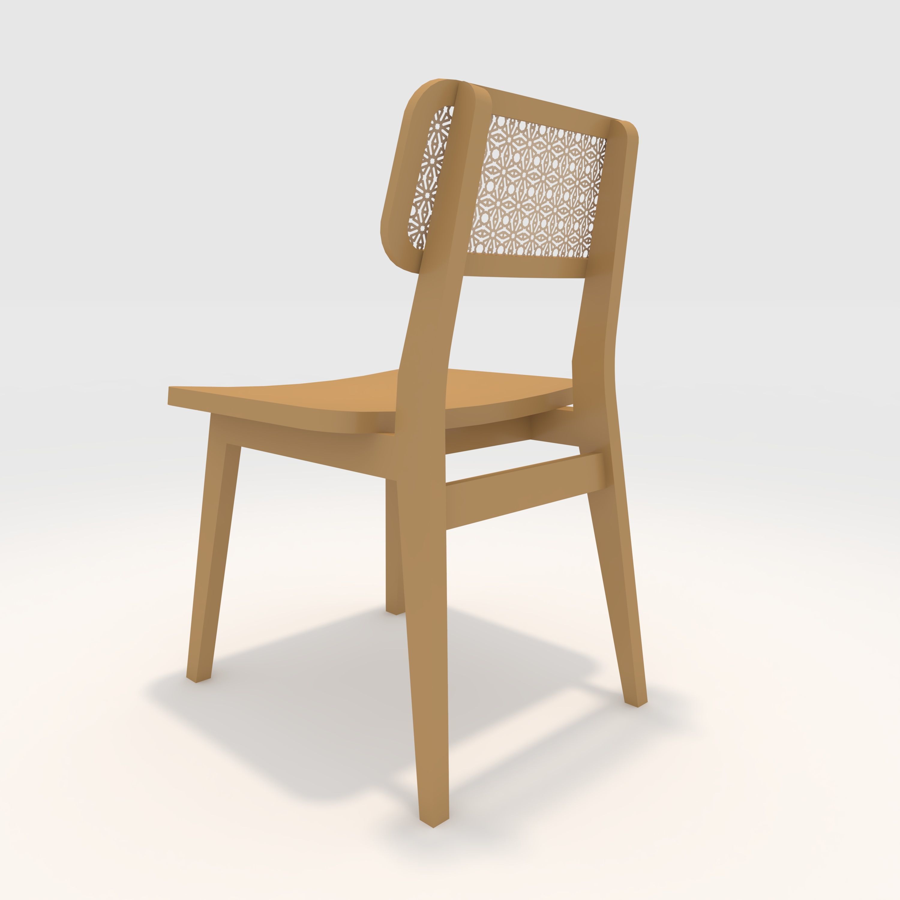 Chair 1 Low-poly 3D model_6