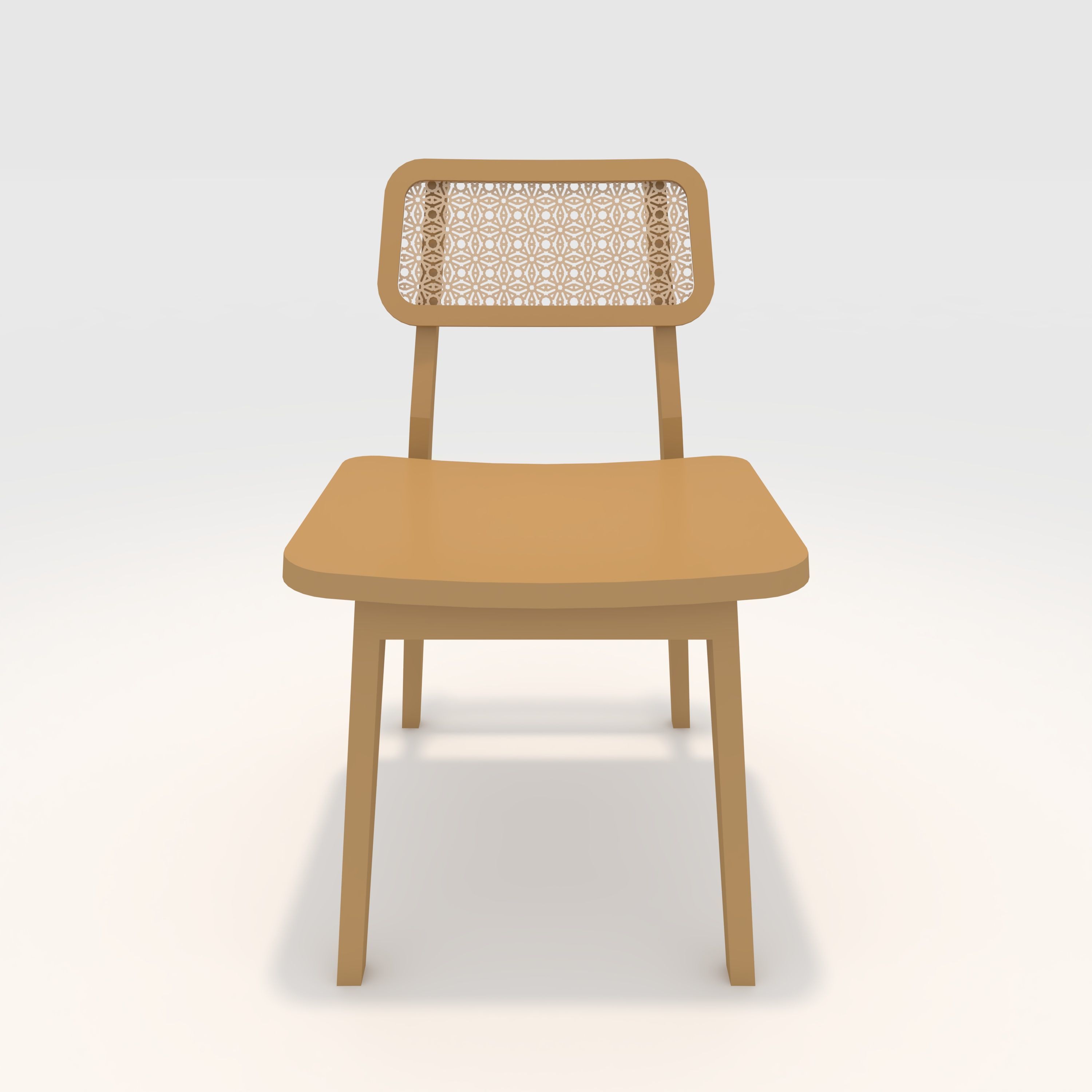 Chair 1 Low-poly 3D model_2