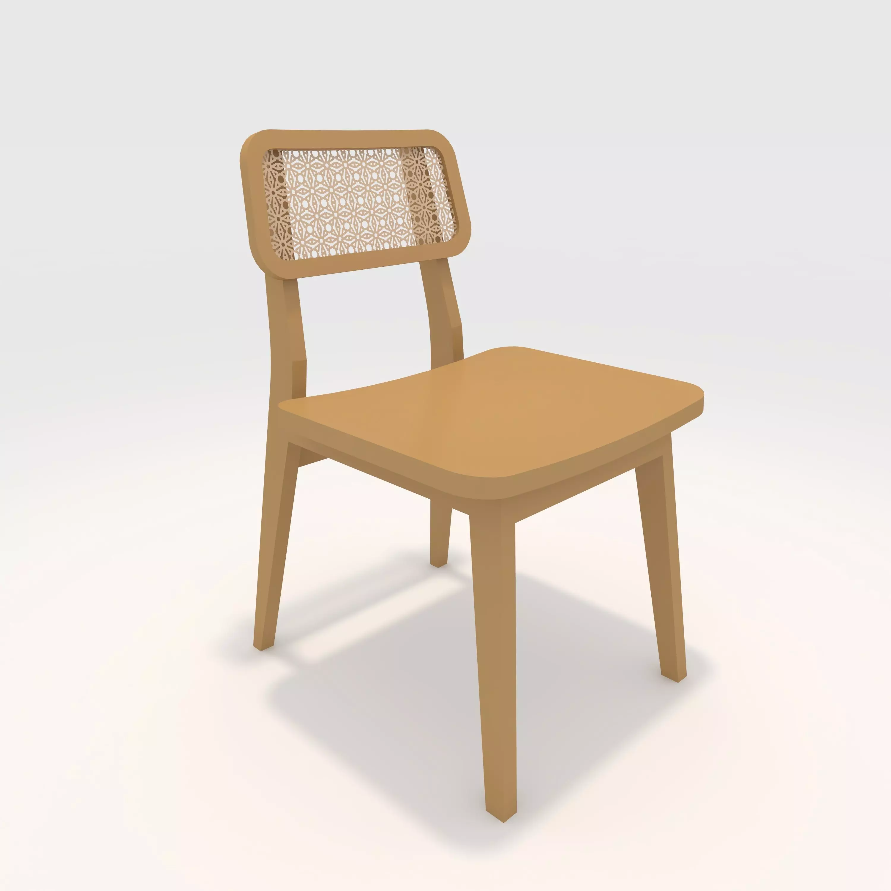 Chair 1 Low-poly 3D model_0