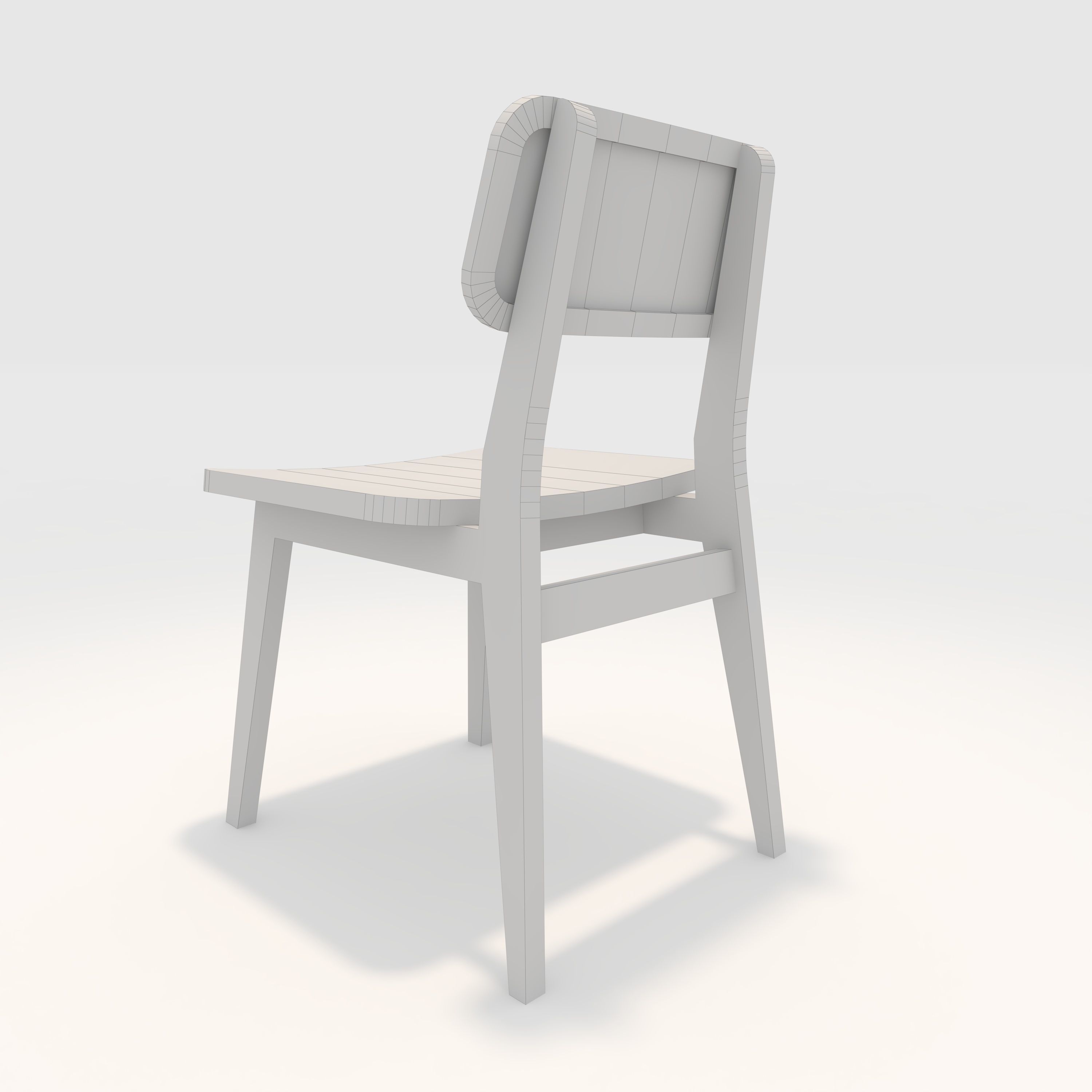 Chair 1 Low-poly 3D model_7