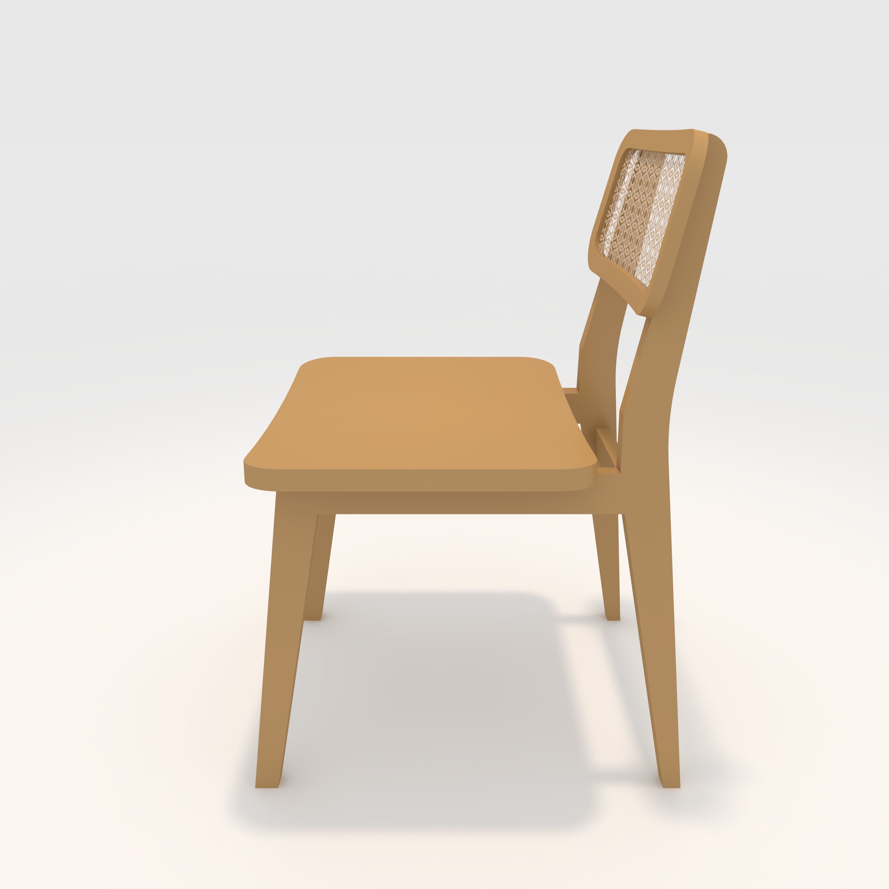 Chair 1 Low-poly 3D model_4