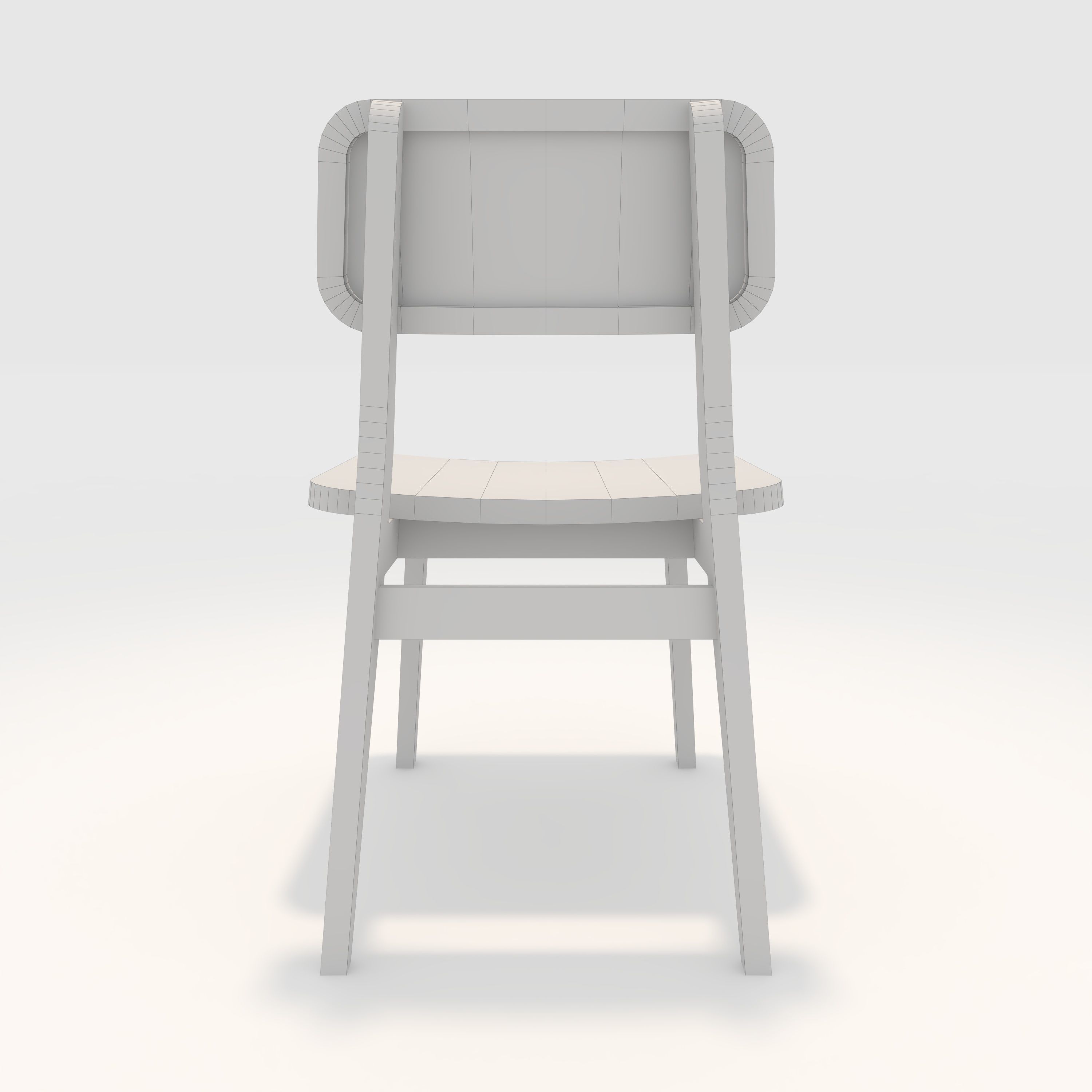 Chair 1 Low-poly 3D model_9