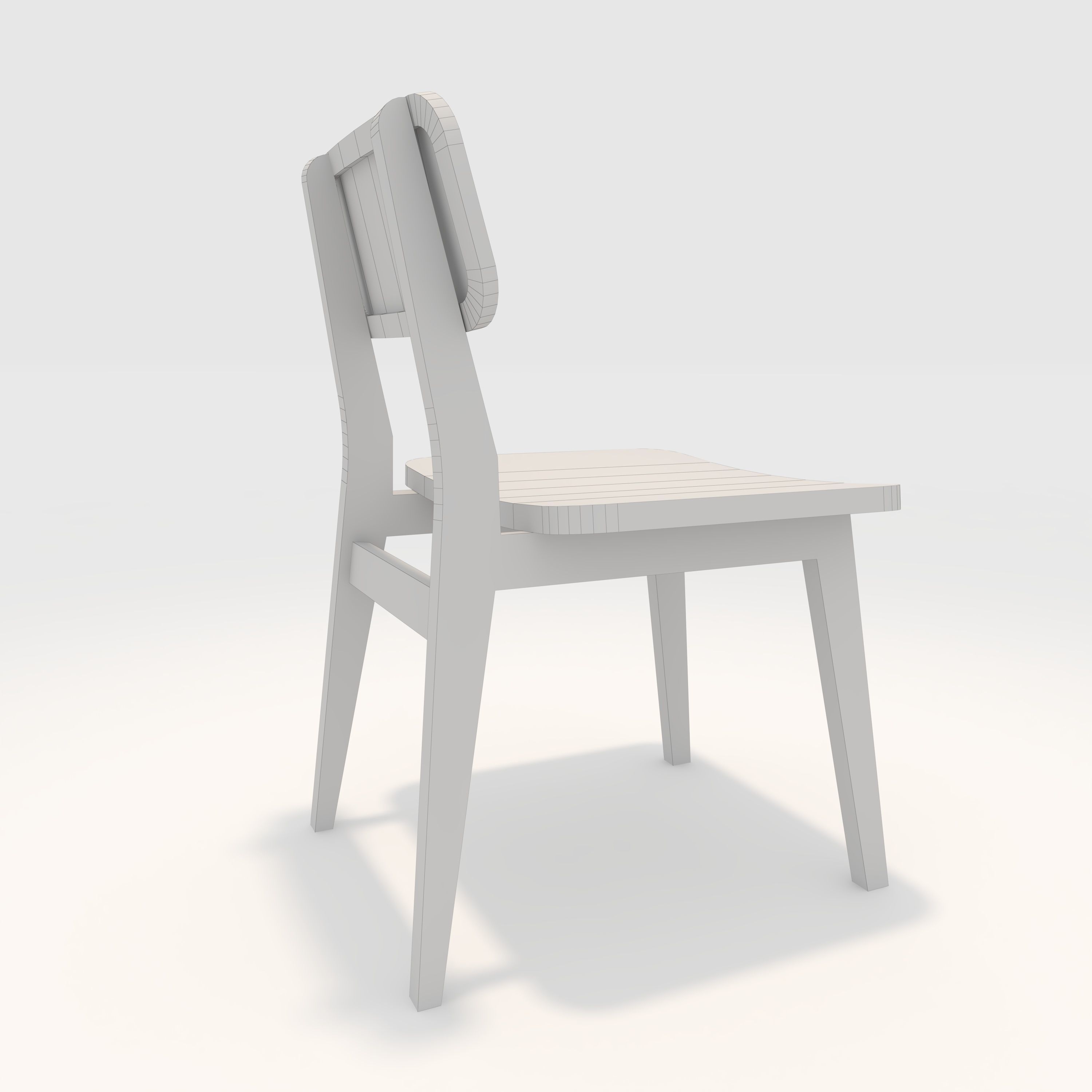 Chair 1 Low-poly 3D model_11