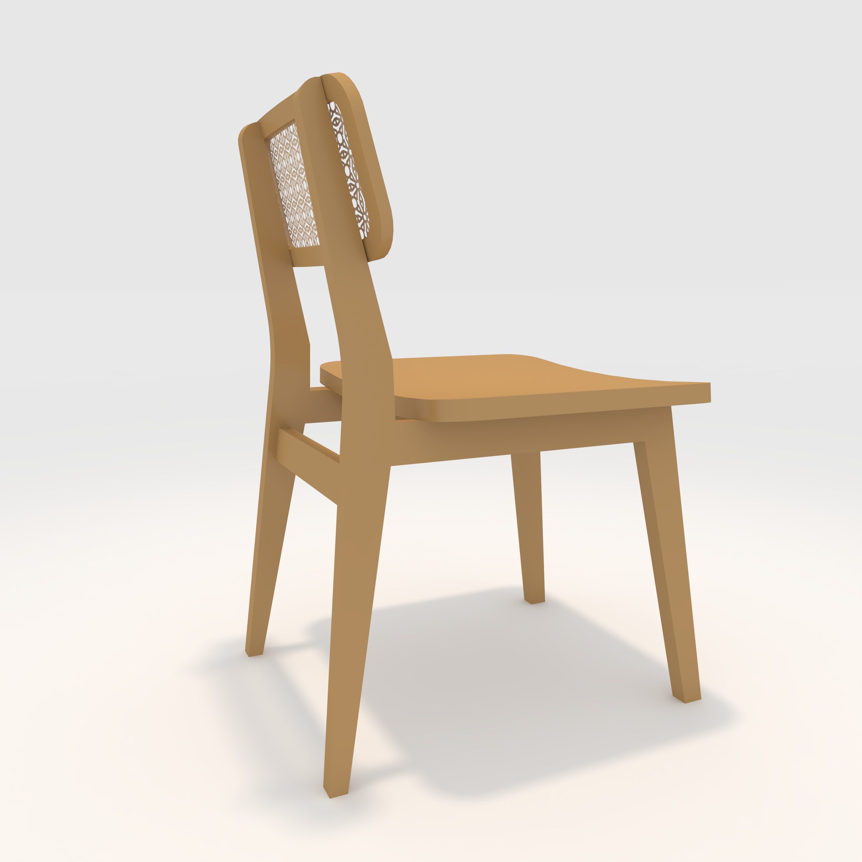 Chair 1 Low-poly 3D model_10