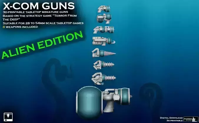 X-COM Terror From The Deep Weapons 2 Alien Edition 3D print model