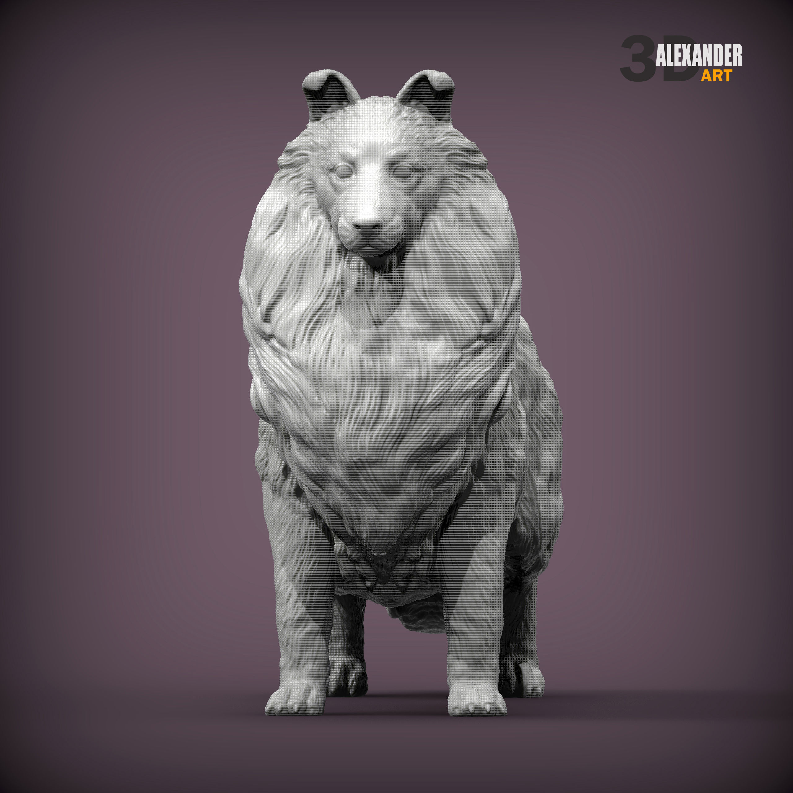 Sheltie 3D print model_7