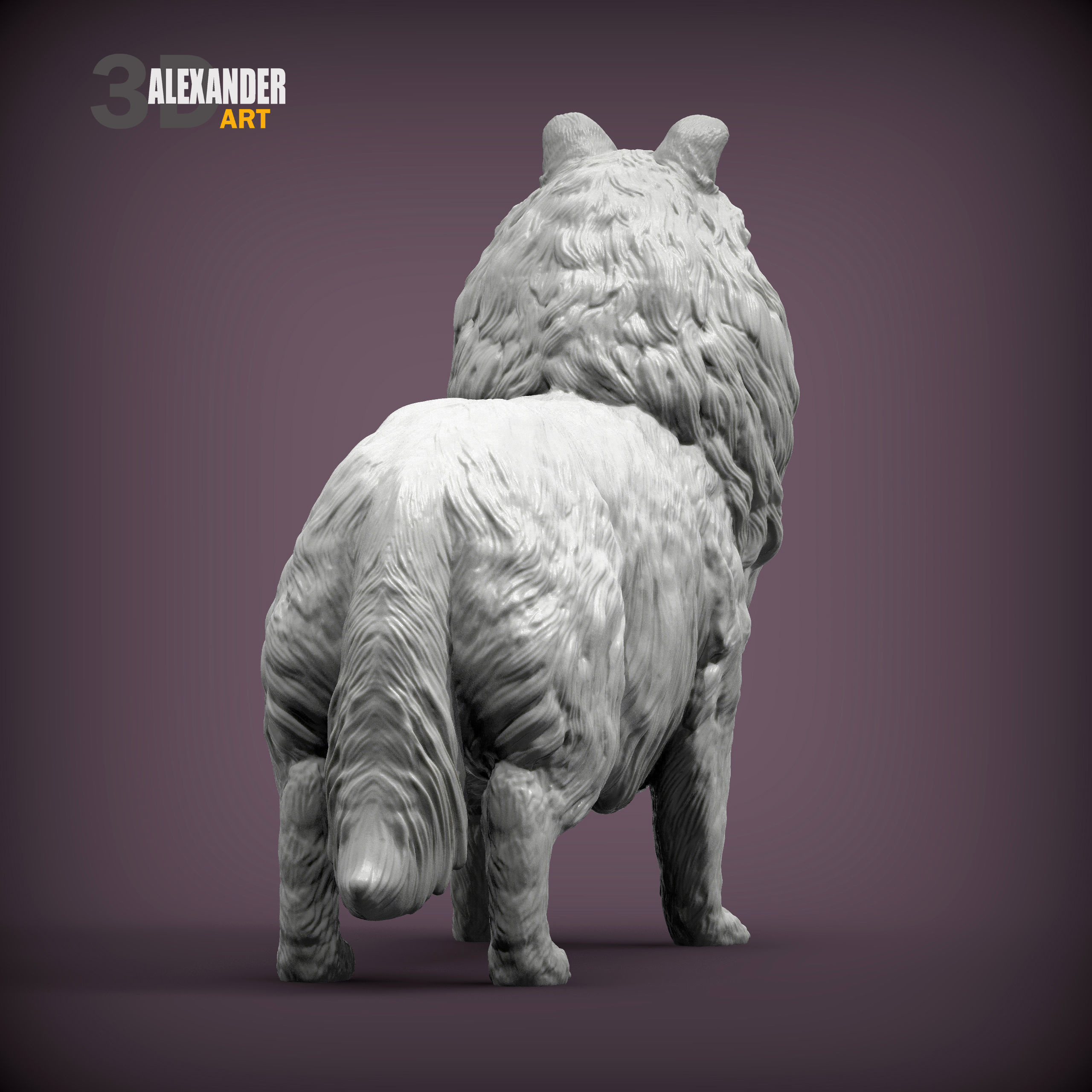 Sheltie 3D print model_1