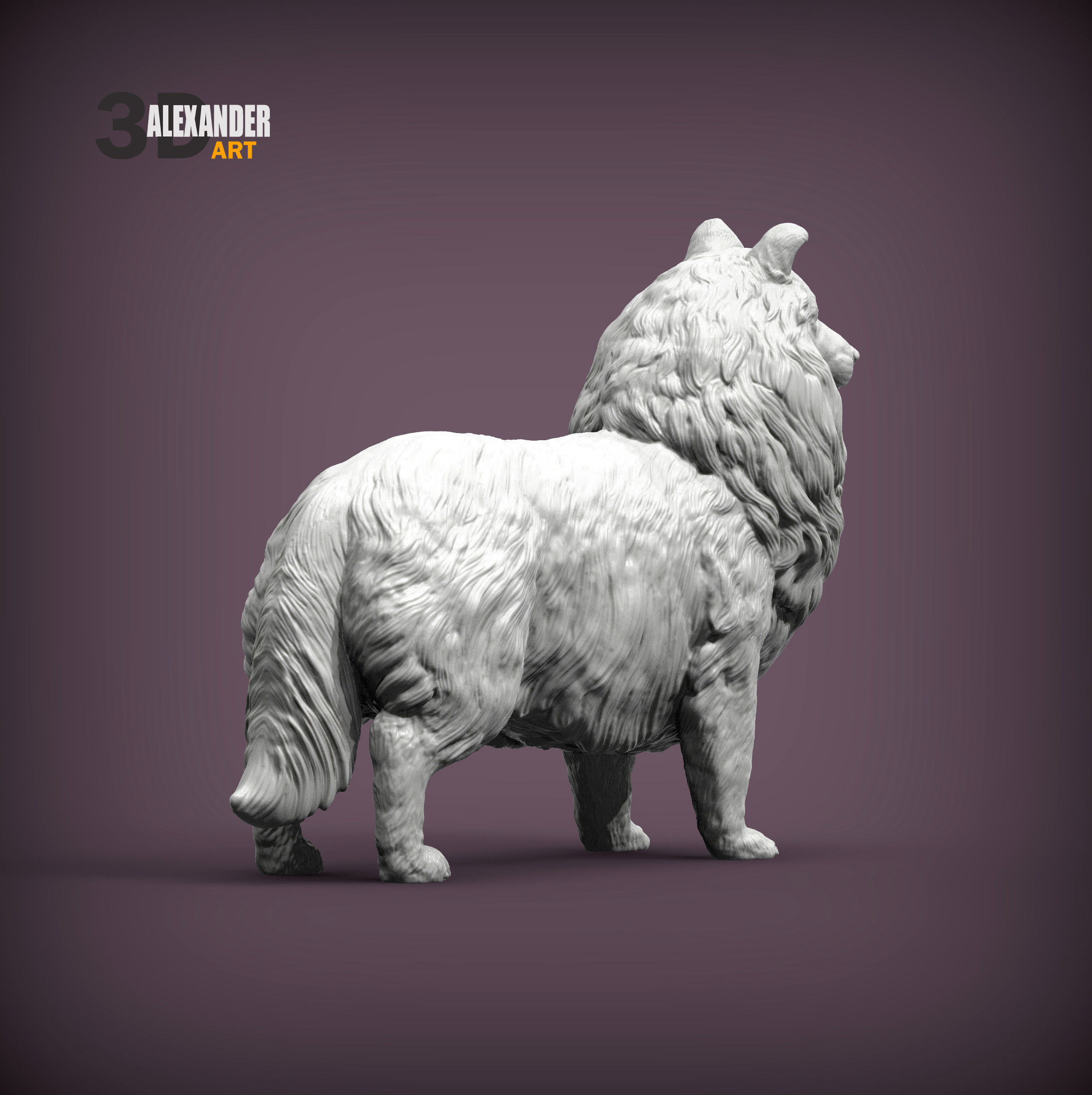 Sheltie 3D print model_6