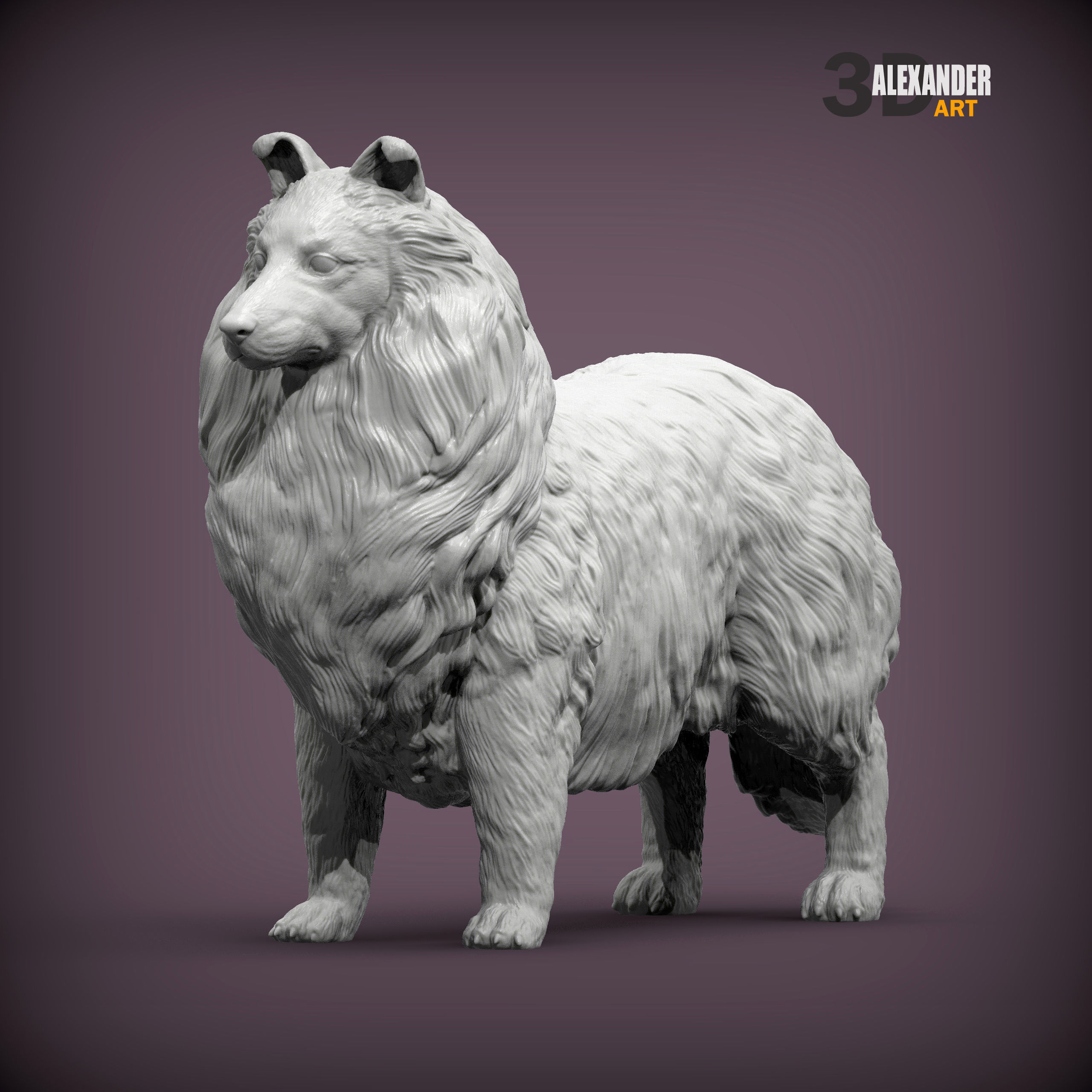 Sheltie 3D print model_8