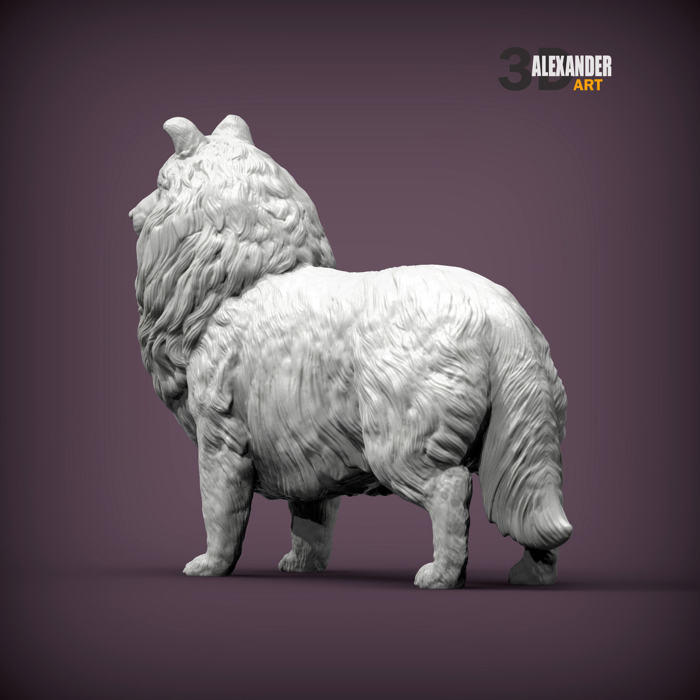 Sheltie 3D print model_2