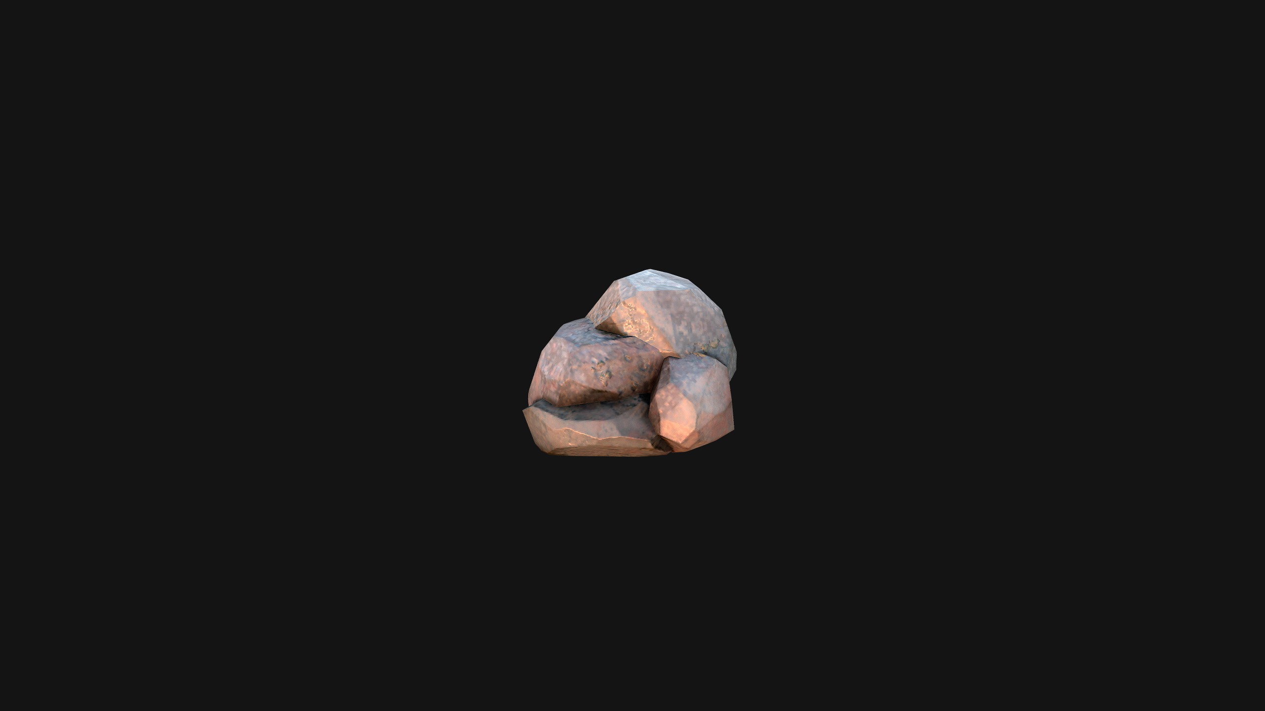 Deposits of Tin Ore Stones and Rocks Low-poly 3D model_18