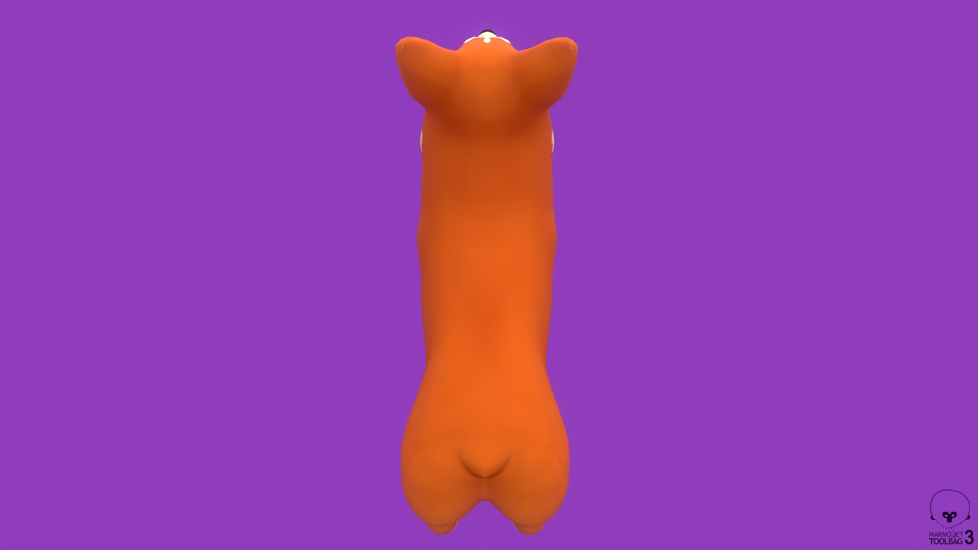 Stylized Orange Welsh Corgy for Games and Animation  Low-poly 3D model_6
