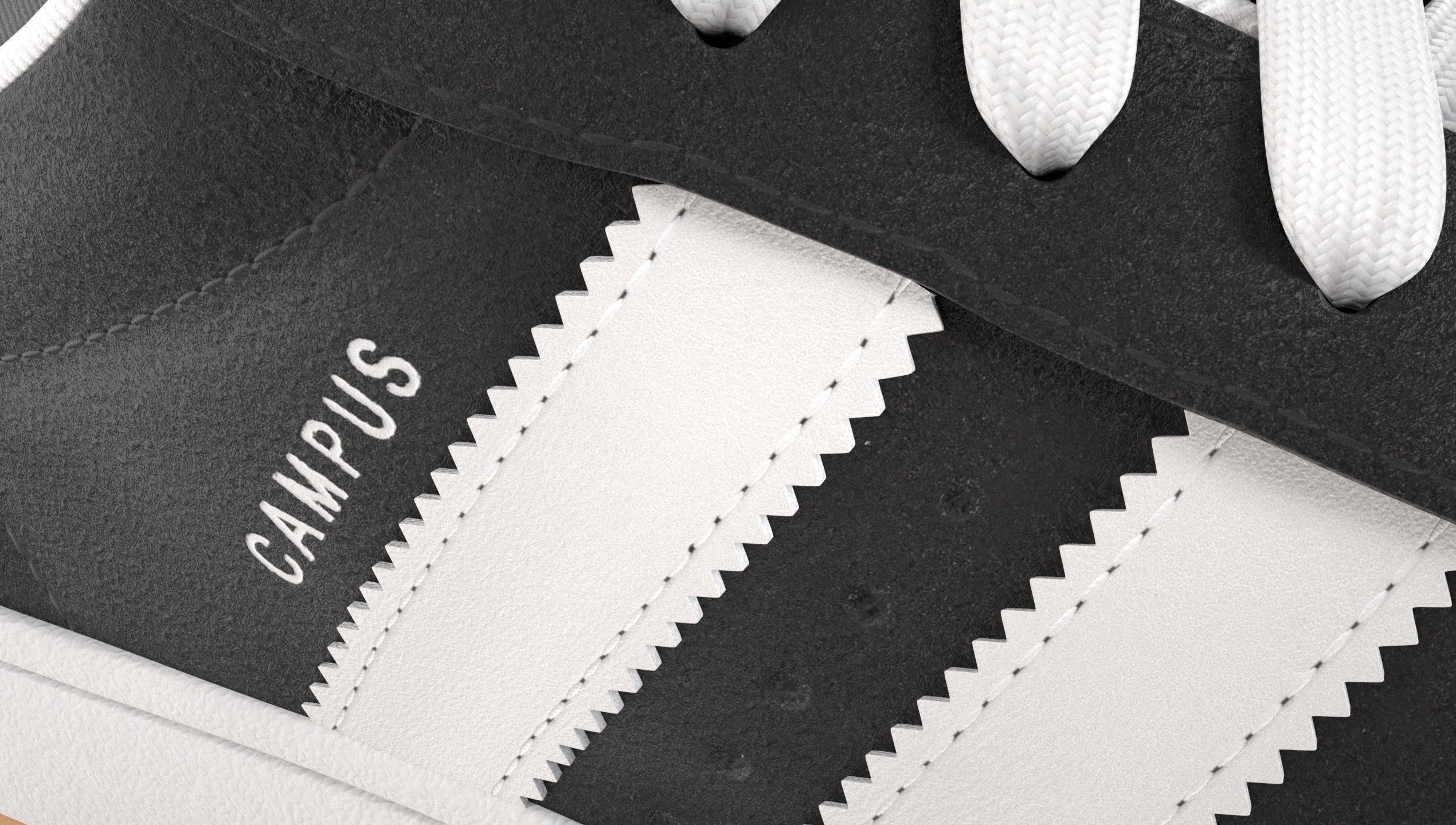 Adidas Campus 00s Suede Pack 1  Low-poly 3D model_29