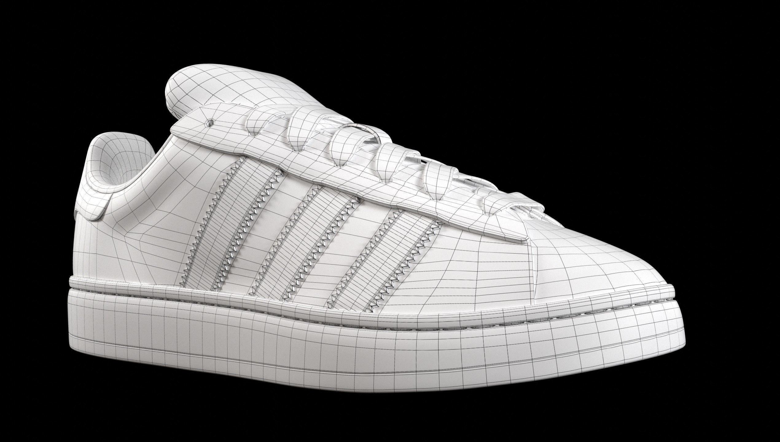 Adidas Campus 00s Suede Pack 1  Low-poly 3D model_5