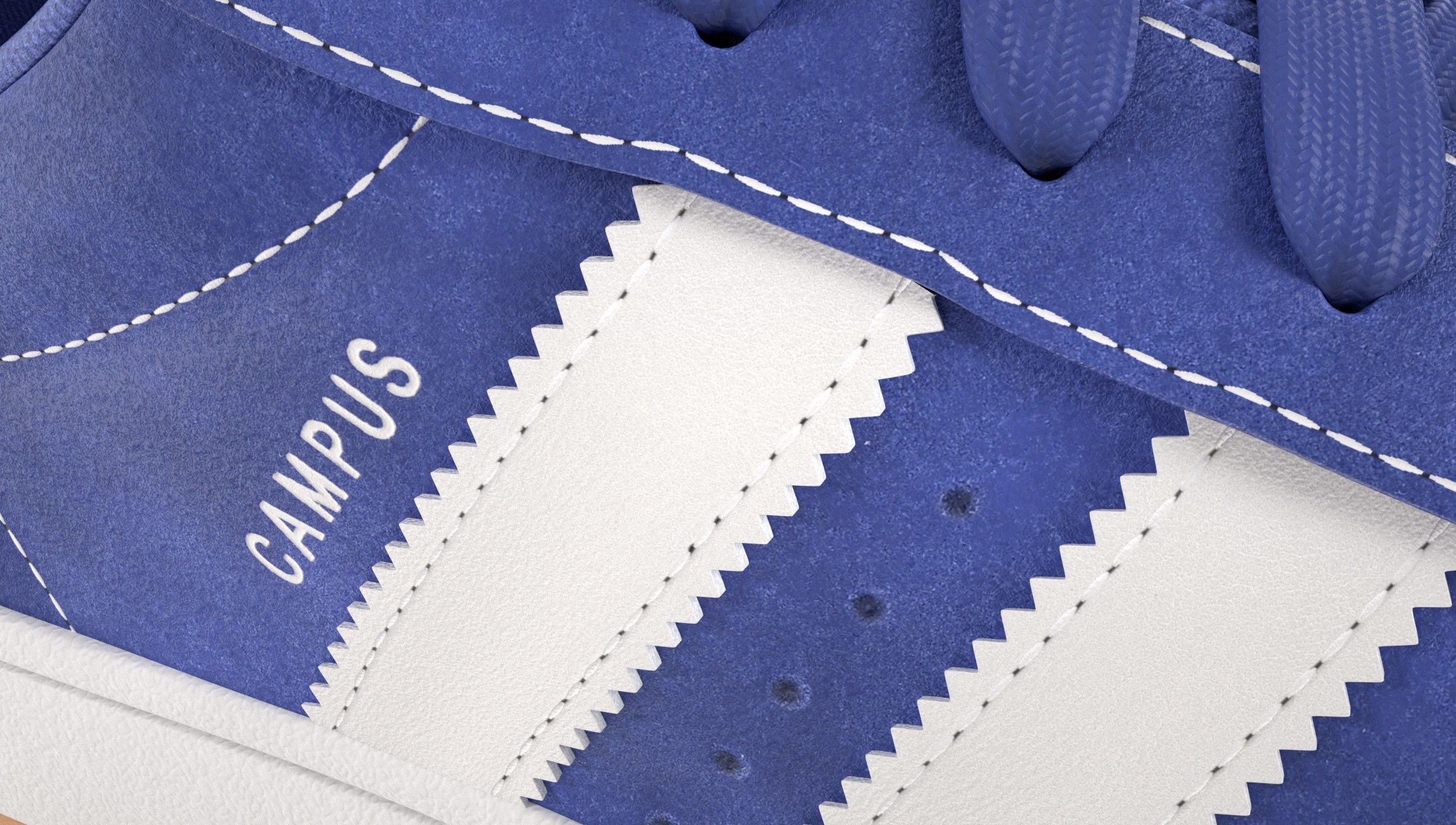 Adidas Campus 00s Suede Pack 1  Low-poly 3D model_30