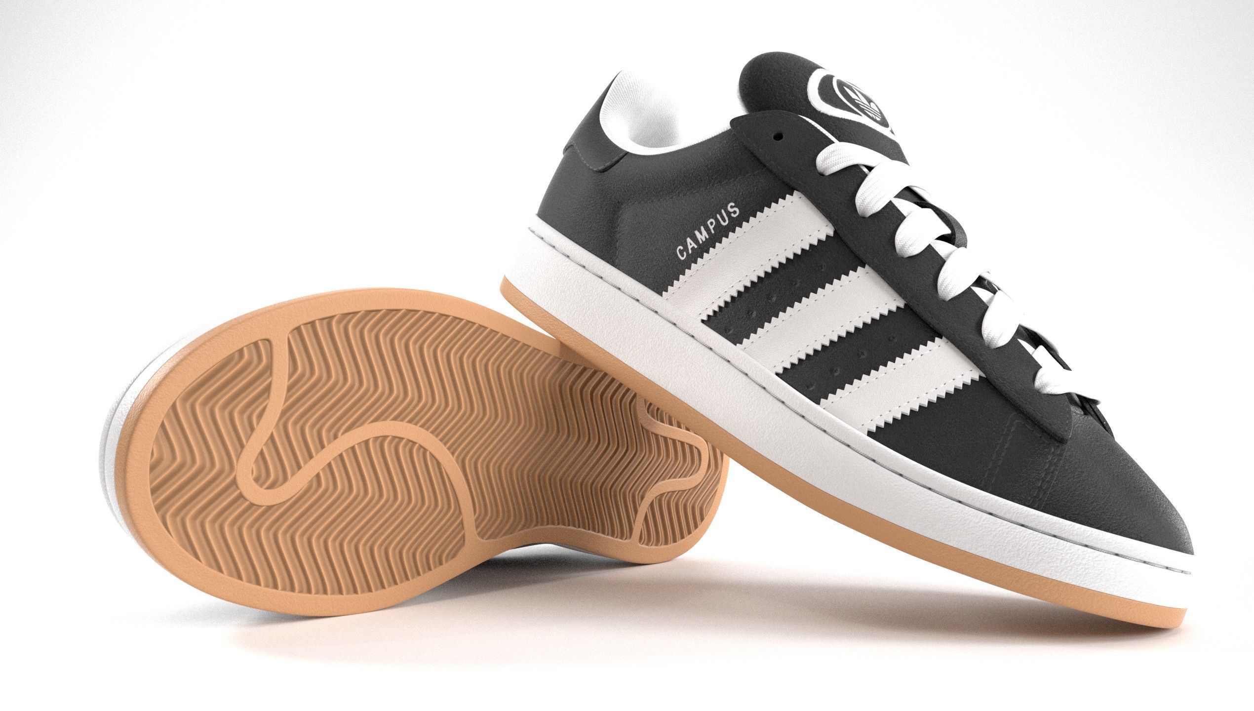 Adidas Campus 00s Suede Pack 1  Low-poly 3D model_6