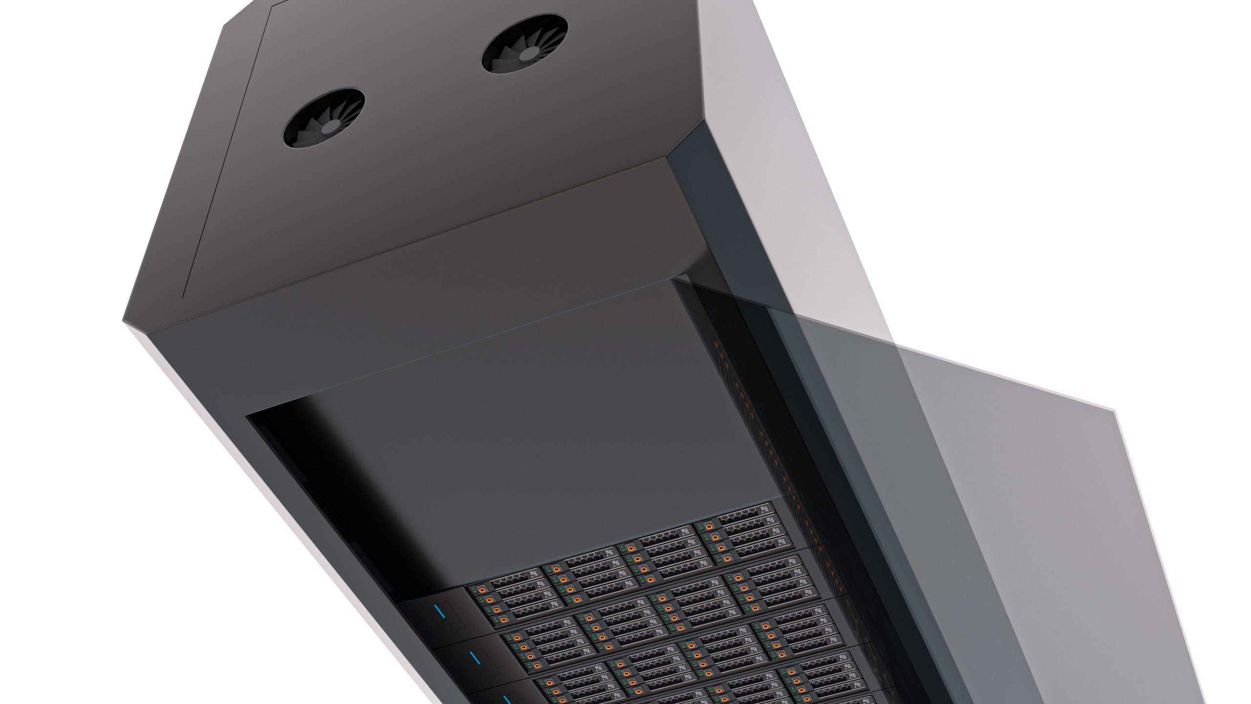 Data Server Rack 2 3D model_4