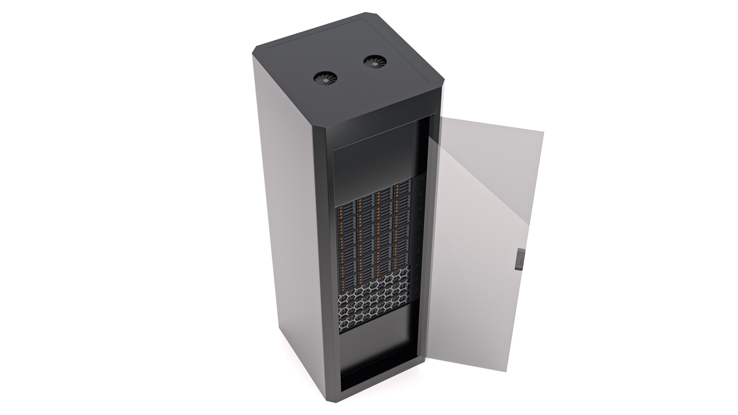 Data Server Rack 2 3D model_2