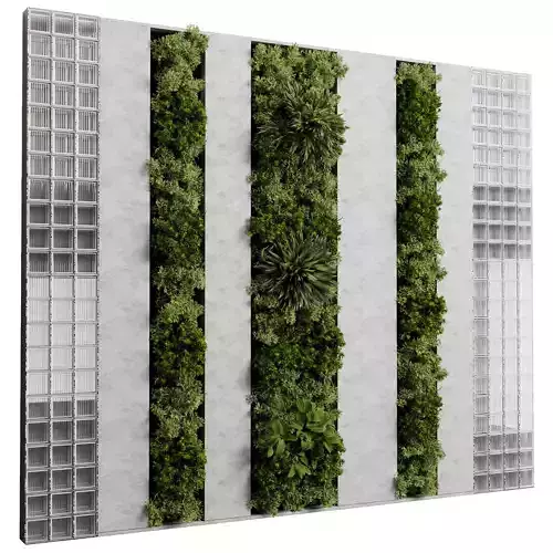 Vertical Garden - Green Wall in a concrete dirty 95