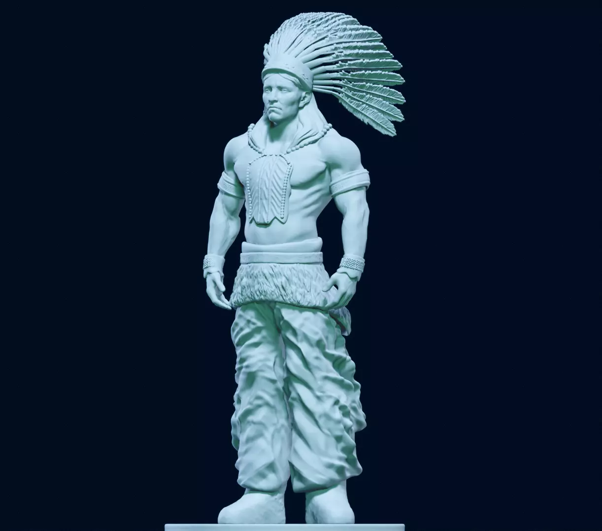 Native Americans - red skin statue decor - 3d print 3D print model