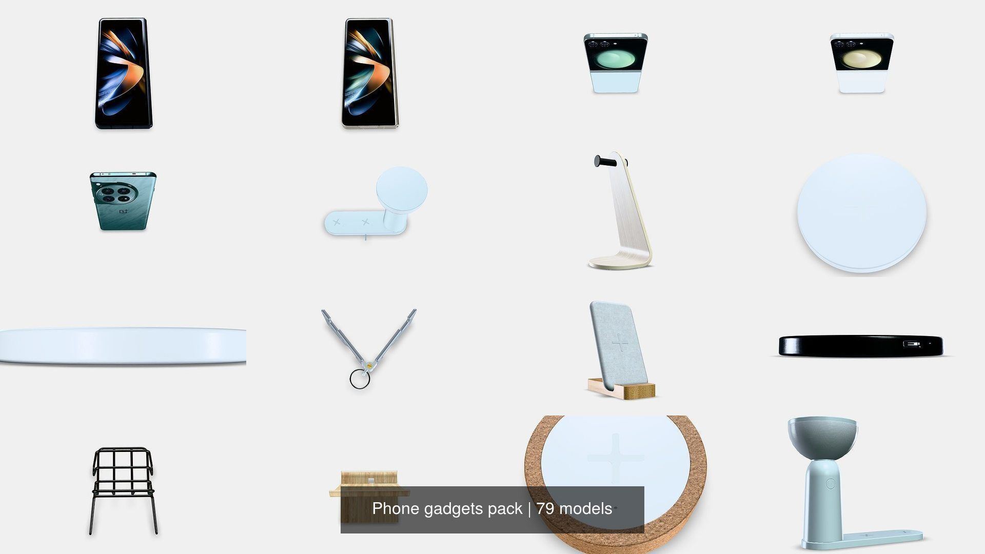 Phone gadgets pack 3D Model Collection_9