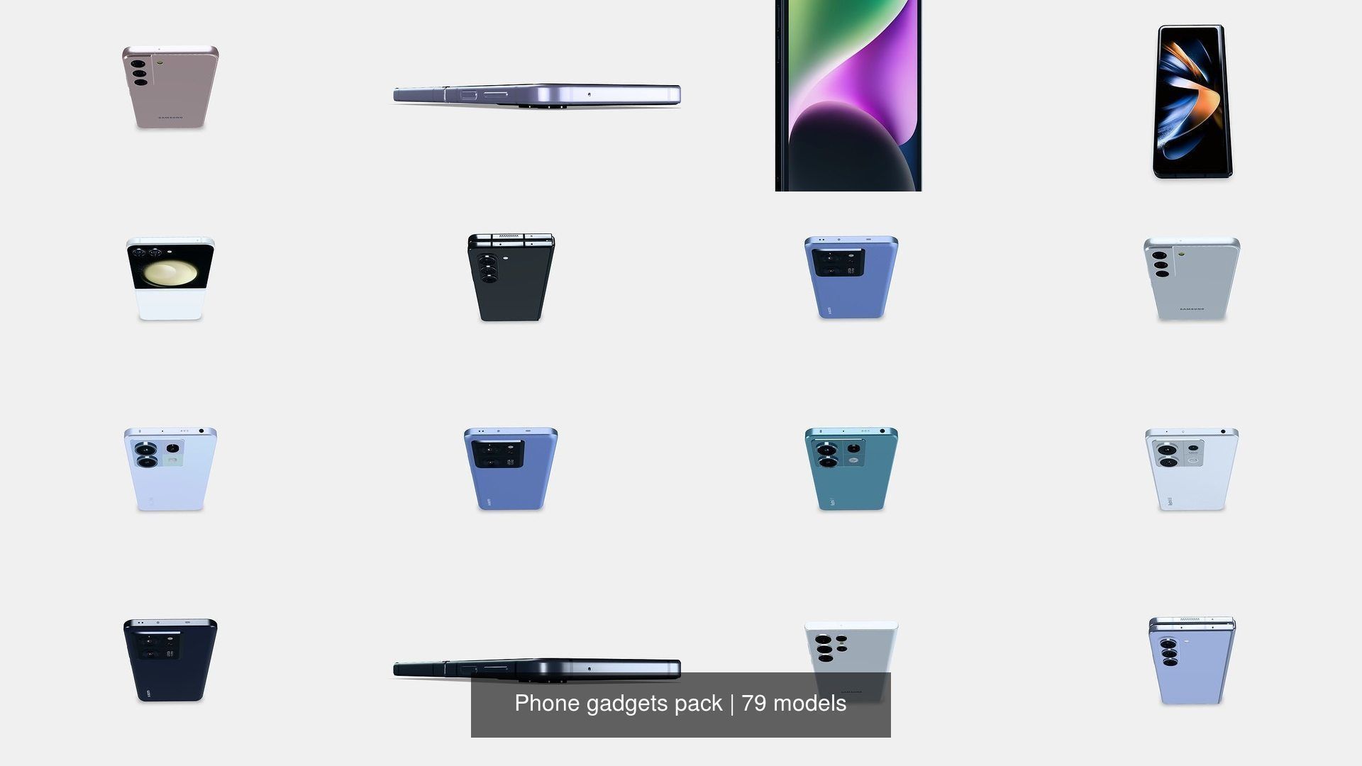 Phone gadgets pack 3D Model Collection_13