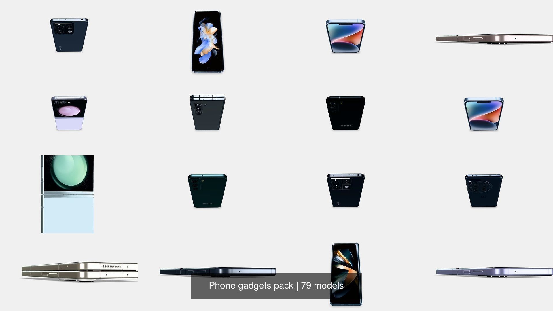 Phone gadgets pack 3D Model Collection_8