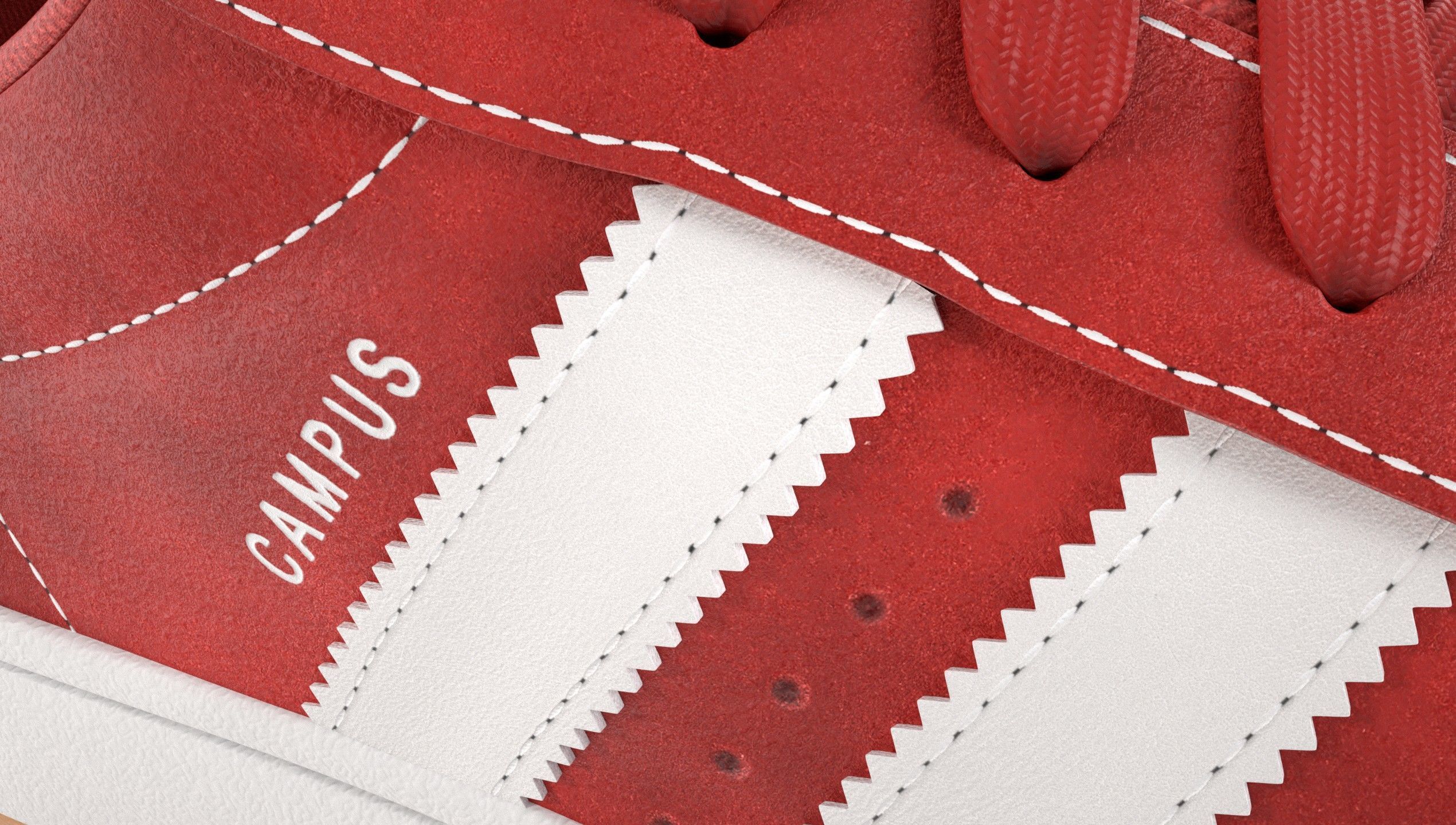 Adidas Campus 00s Suede Pack 2 Low-poly 3D model_37
