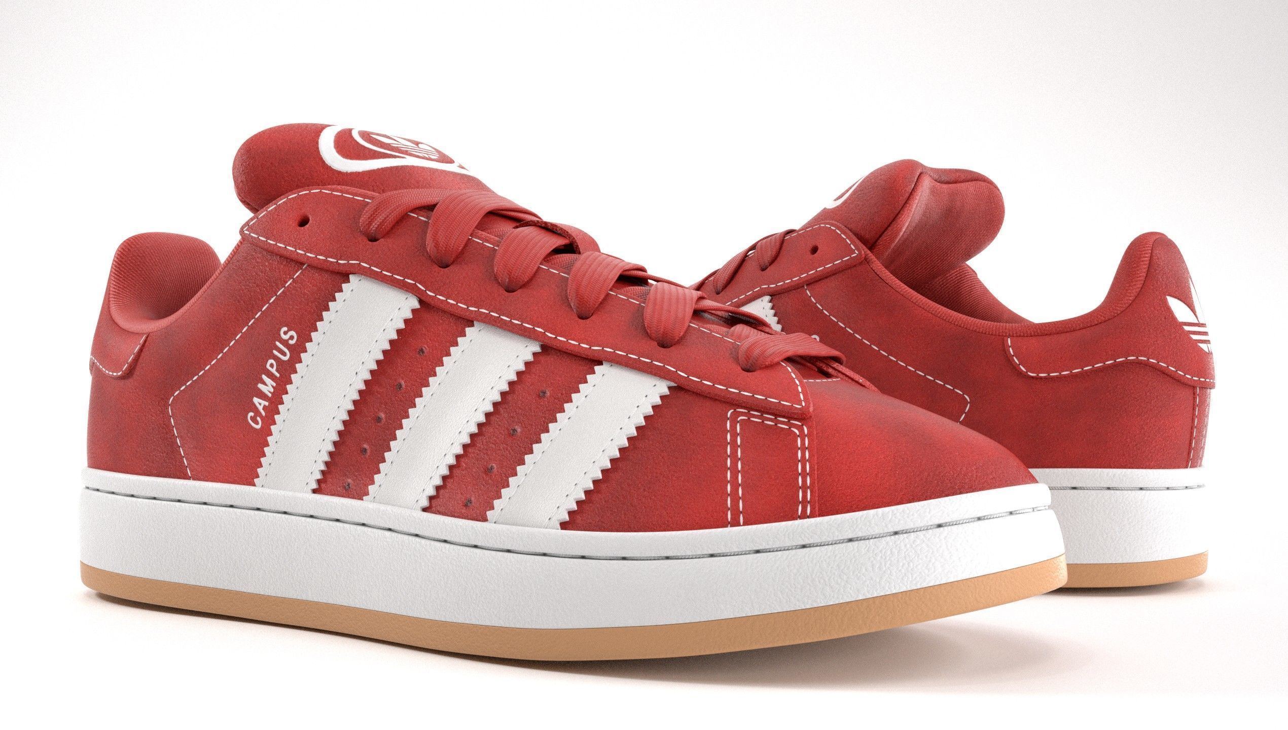 Adidas Campus 00s Suede Pack 2 Low-poly 3D model_16