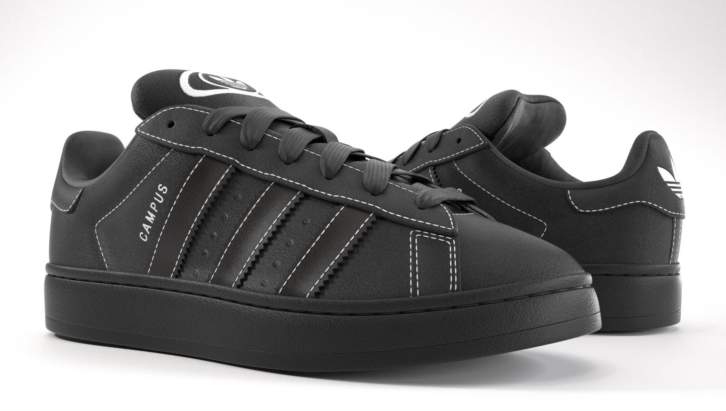 Adidas Campus 00s Suede Pack 2 Low-poly 3D model_14