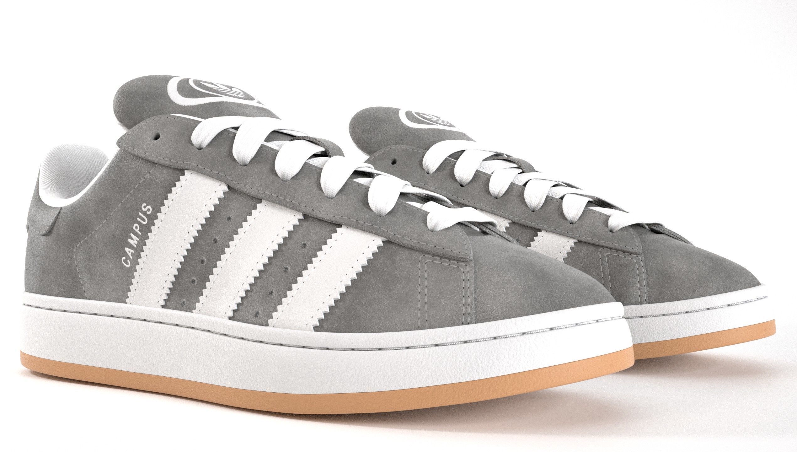 Adidas Campus 00s Suede Pack 2 Low-poly 3D model_17