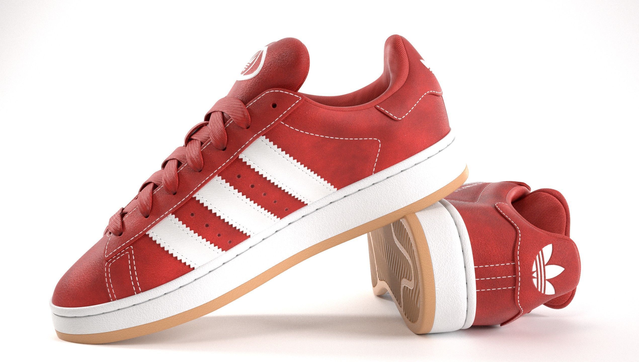 Adidas Campus 00s Suede Pack 2 Low-poly 3D model_33
