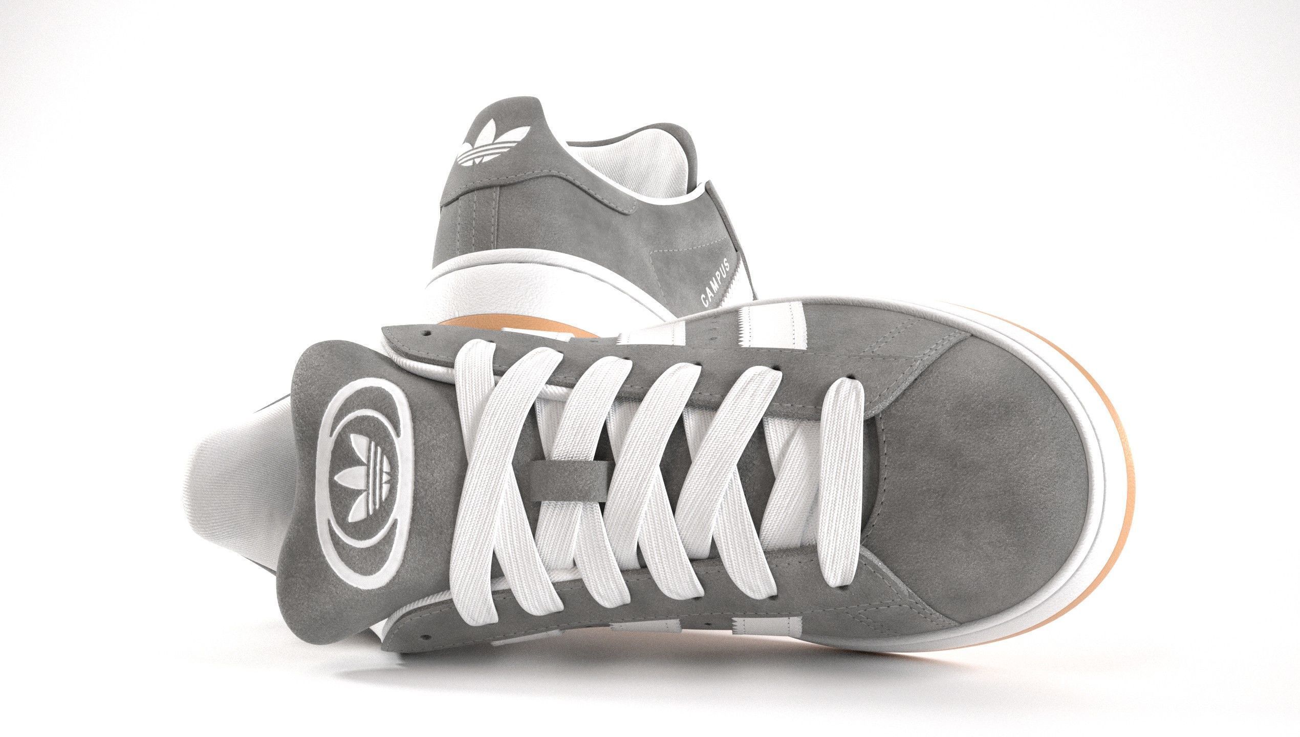 Adidas Campus 00s Suede Pack 2 Low-poly 3D model_18