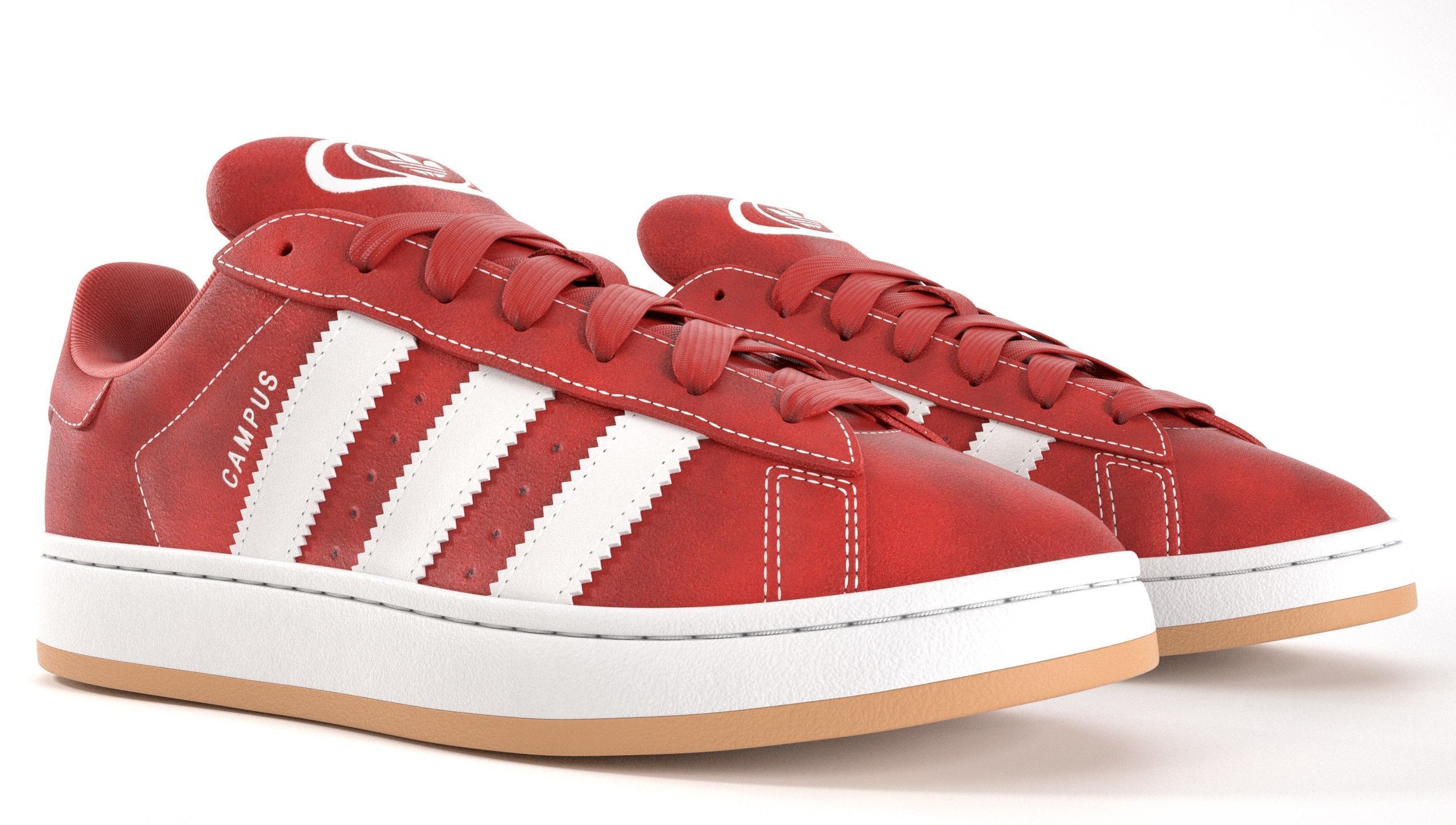 Adidas Campus 00s Suede Pack 2 Low-poly 3D model_5