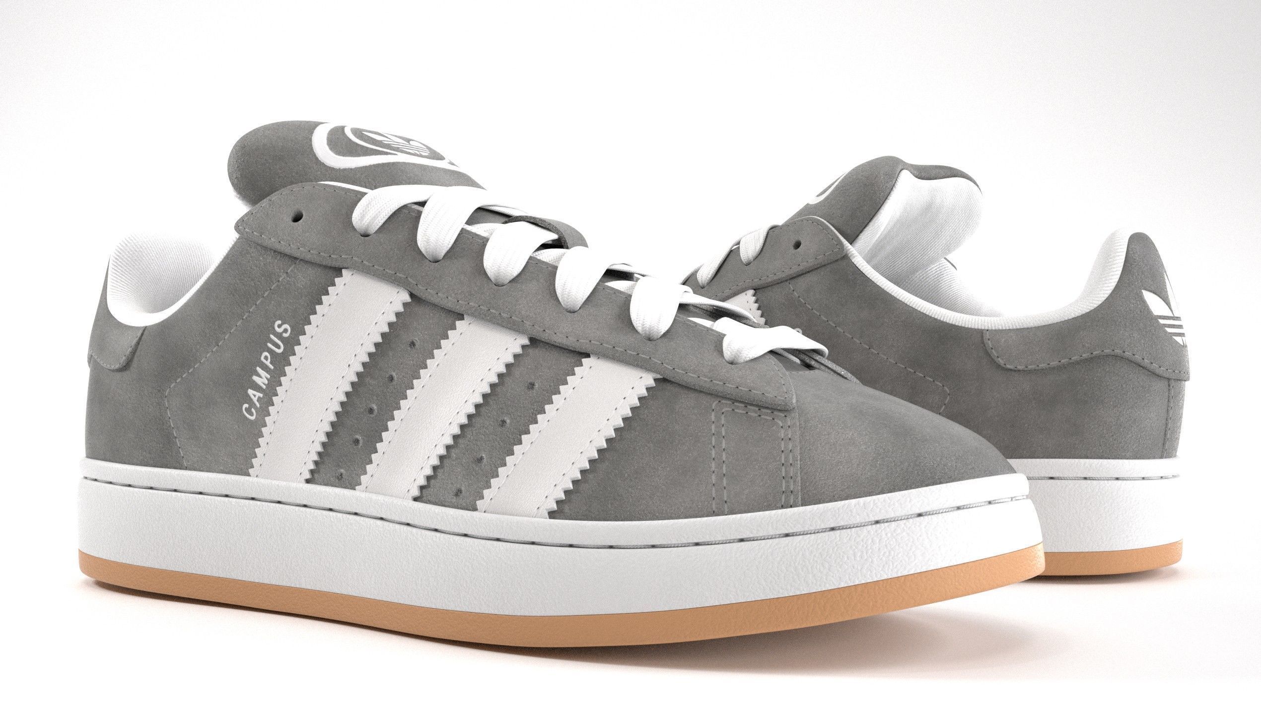 Adidas Campus 00s Suede Pack 2 Low-poly 3D model_10