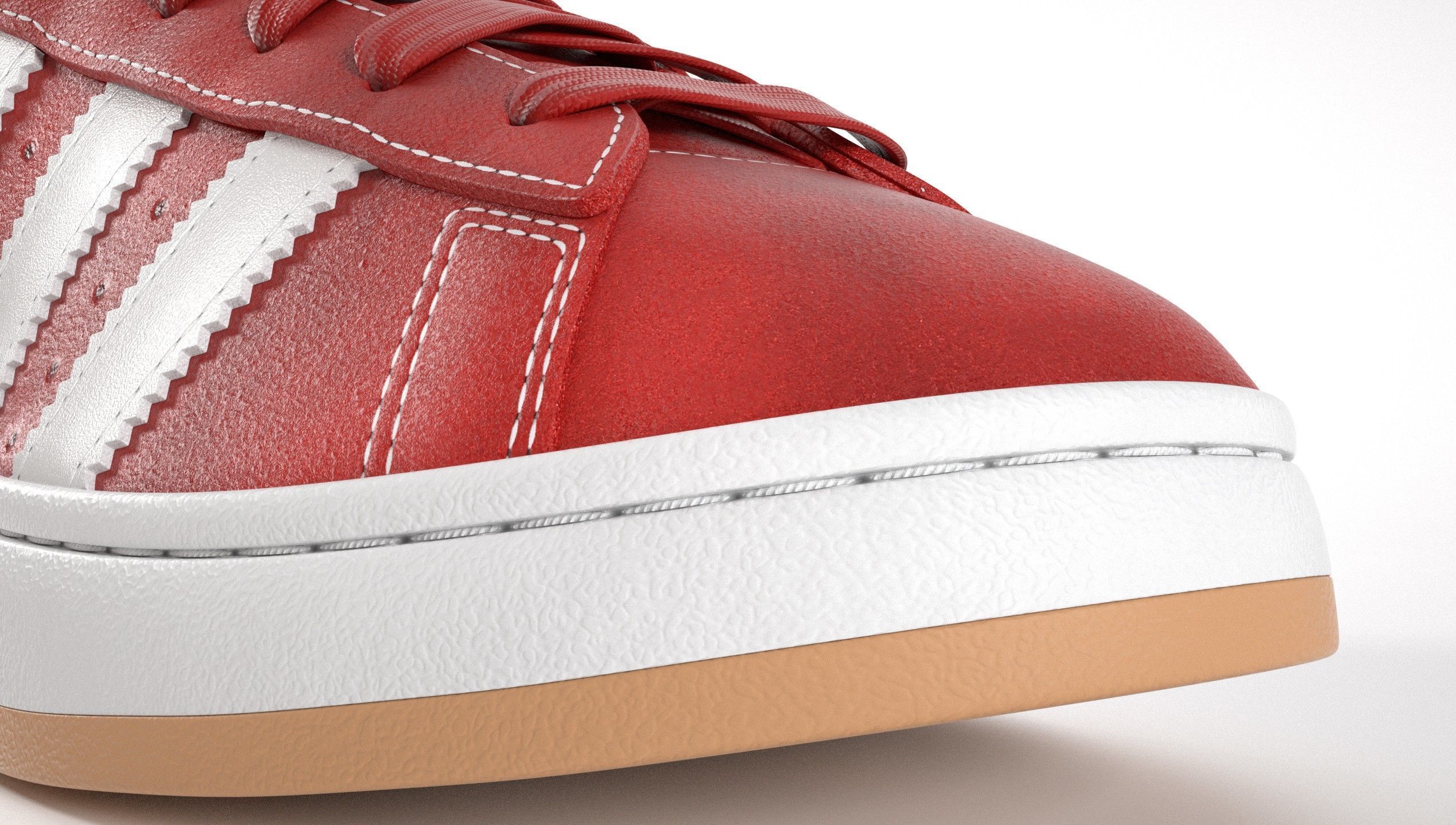 Adidas Campus 00s Suede Pack 2 Low-poly 3D model_2