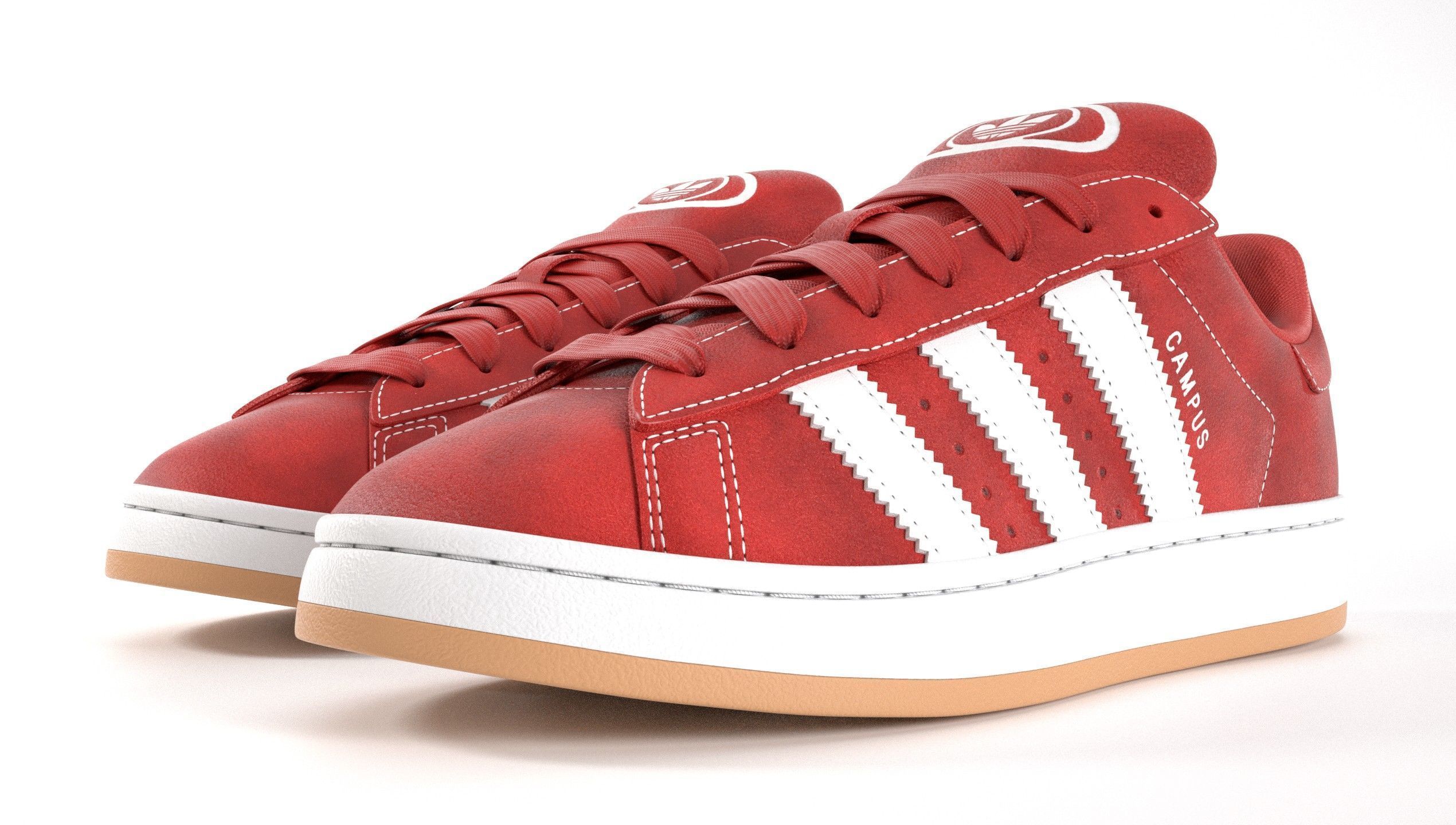 Adidas Campus 00s Suede Pack 2 Low-poly 3D model_28