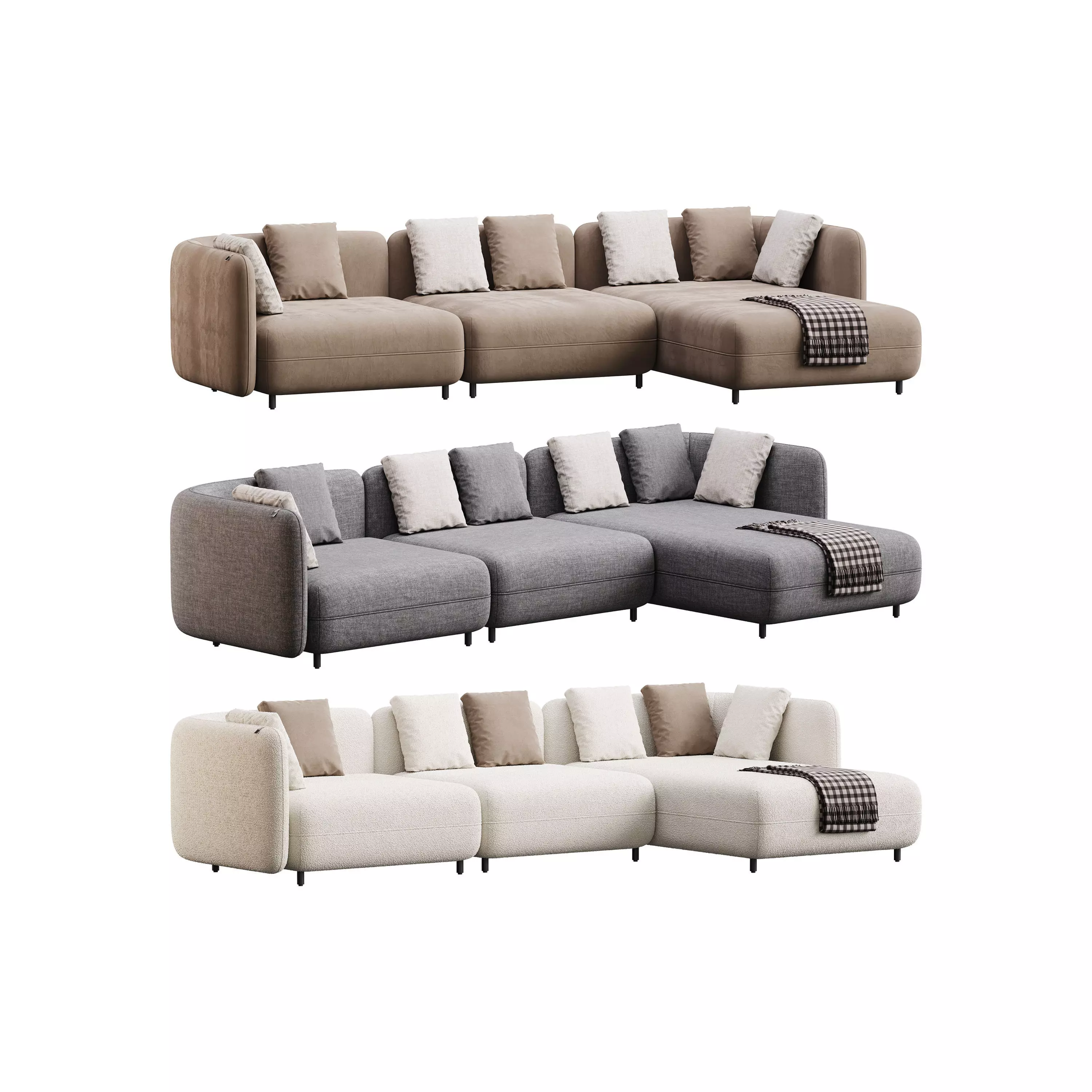 Corner sofa F123 by Delavega 3D model_0