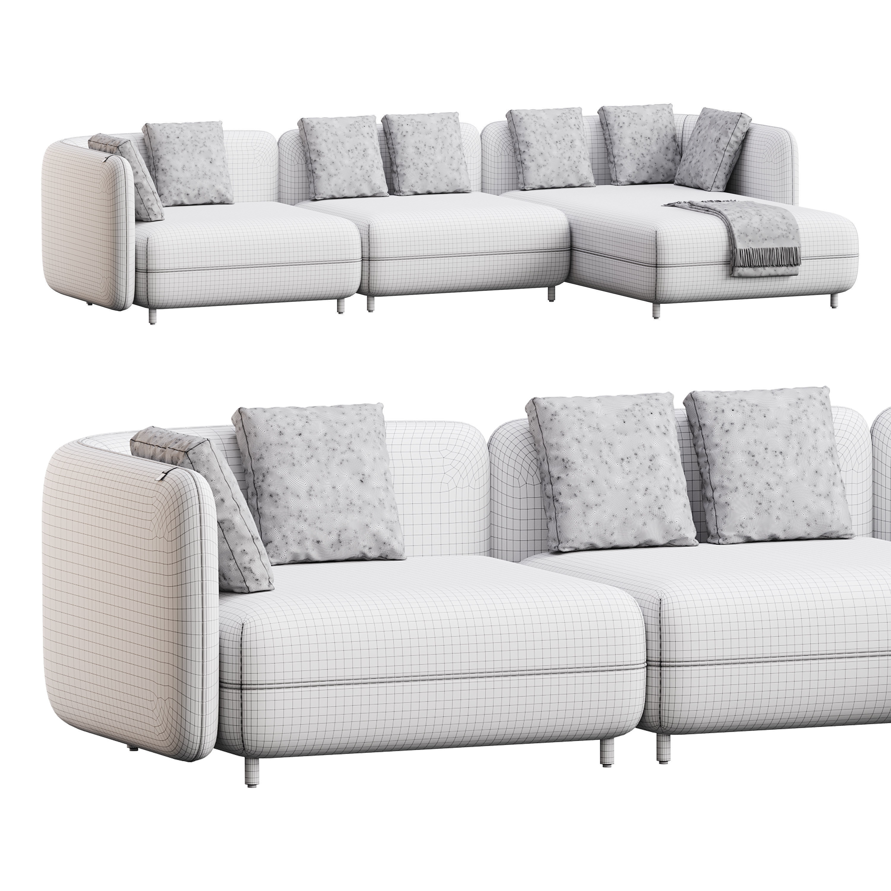Corner sofa F123 by Delavega 3D model_13