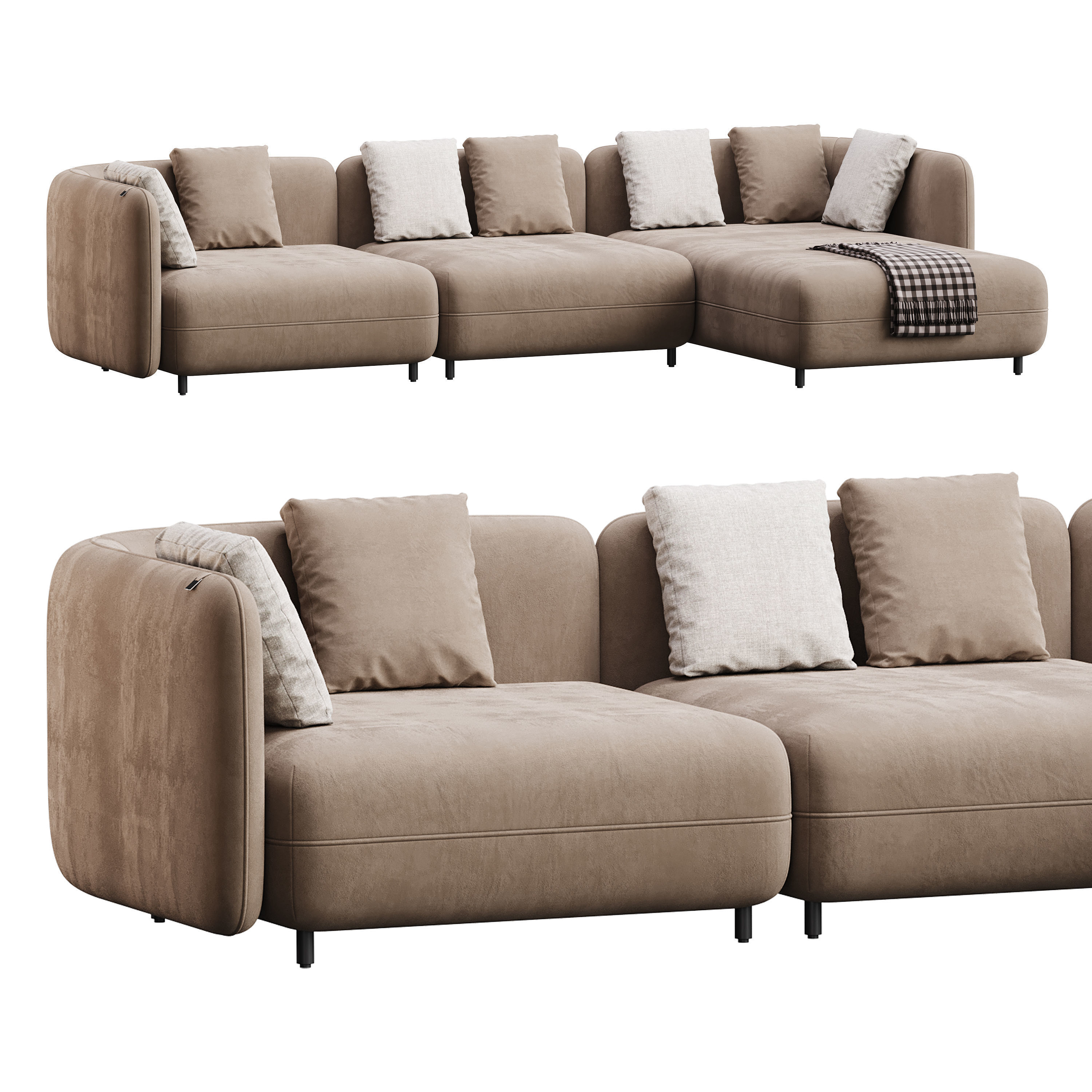 Corner sofa F123 by Delavega 3D model_7